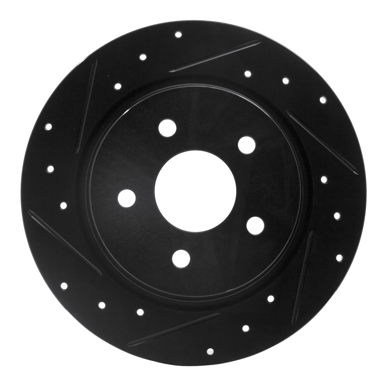 633-03068L Drilled/Slotted Brake Rotor [Black], Fits Select Kia/Hyundai/Genesis, Position: Rear Left