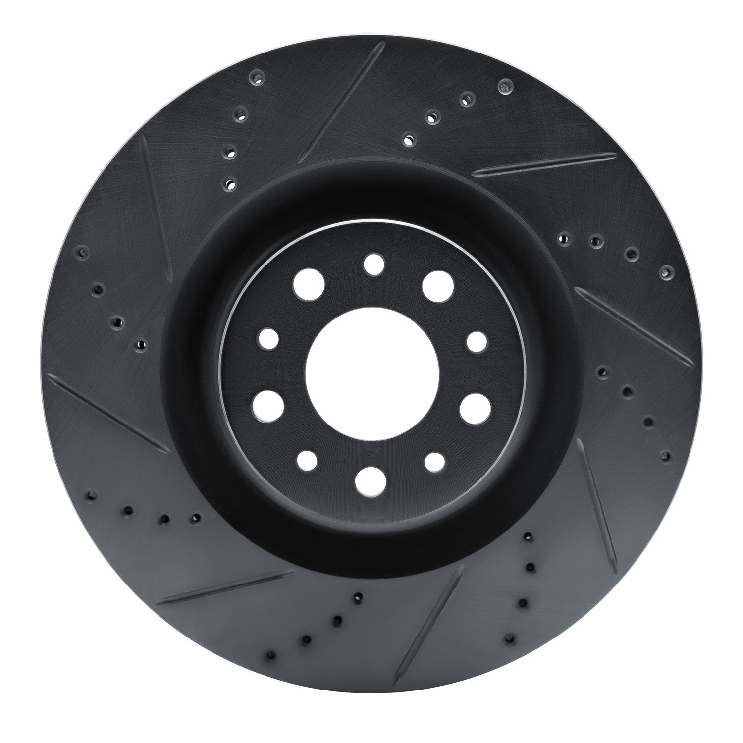 633-07006L Drilled/Slotted Brake Rotor [Black], 2014-2019 Mopar, Position: Front Left