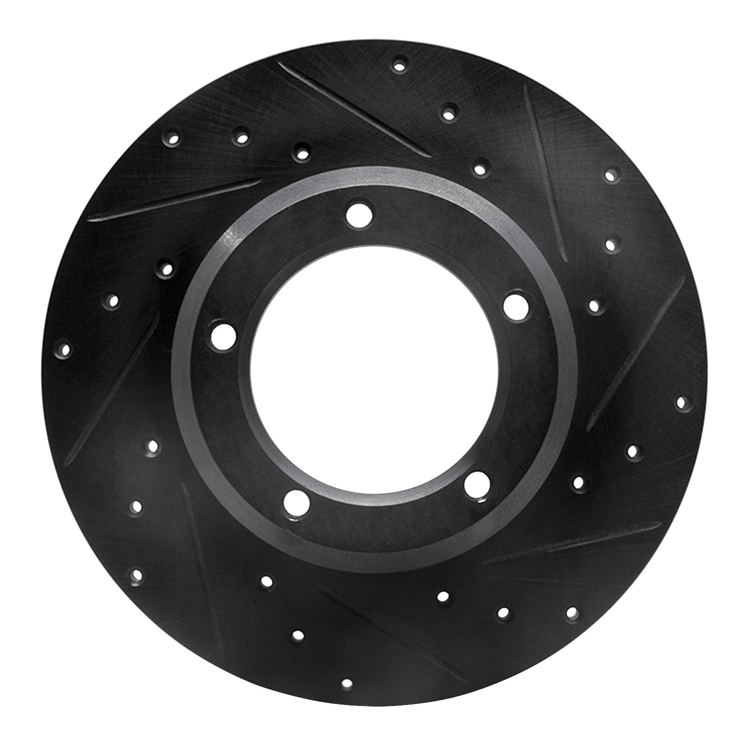 633-11000R Drilled/Slotted Brake Rotor [Black], 1974-1999 Land Rover, Position: Front Right