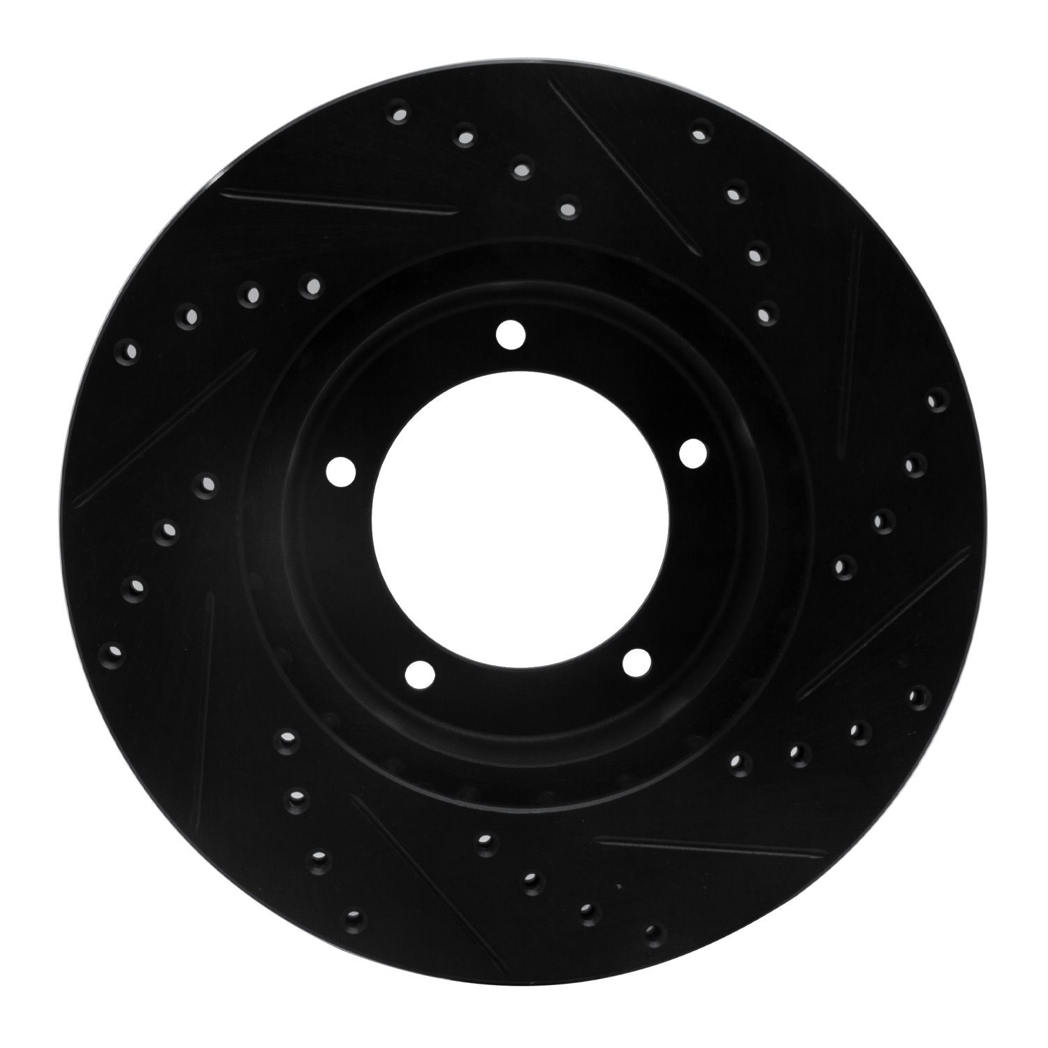 Drilled/Slotted Brake Rotor [Black], 1990-2016 Land Rover