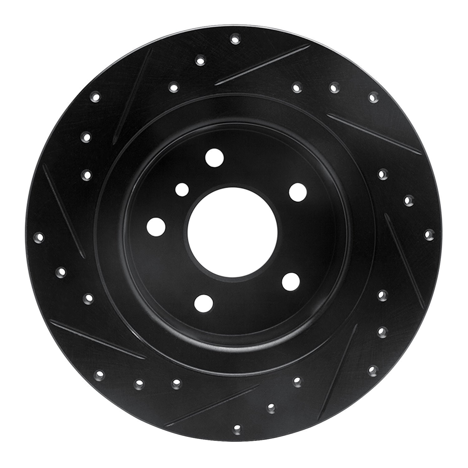 633-11004R Drilled/Slotted Brake Rotor [Black], 1994-2004 Land Rover, Position: Rear Right