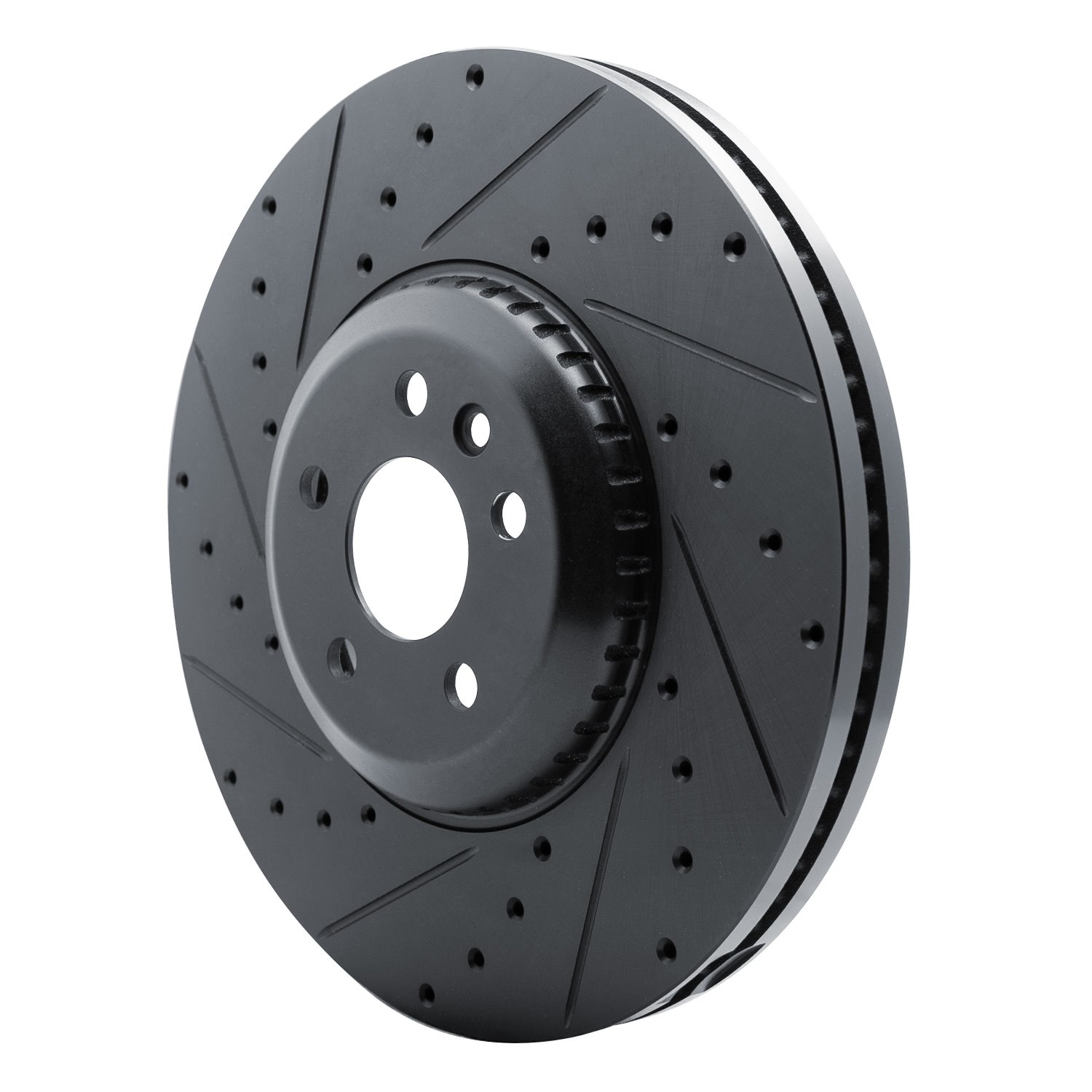 633-11033L Drilled/Slotted Brake Rotor [Black], Fits Select Multiple Makes/Models, Position: Front Left