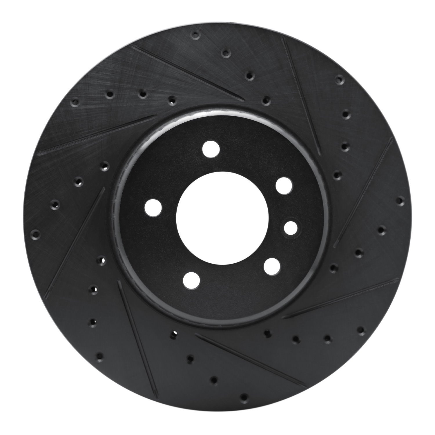 633-11036R Drilled/Slotted Brake Rotor [Black], Fits Select Land Rover, Position: Front Right