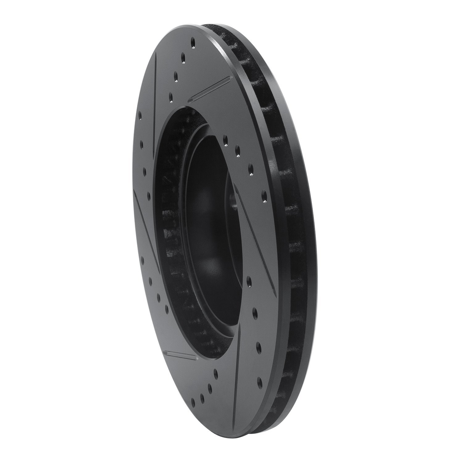 633-13009R Drilled/Slotted Brake Rotor [Black], 1990-2016 GM, Position: Front Right