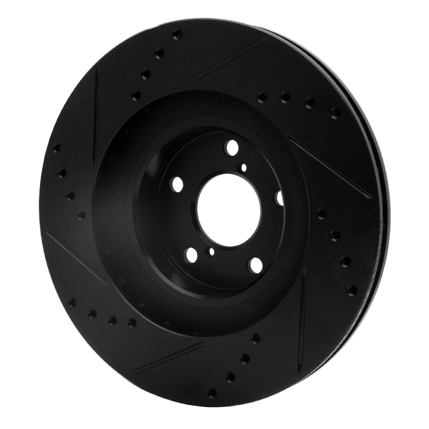 633-13033R Drilled/Slotted Brake Rotor [Black], 2001-2008 GM, Position: Front Right