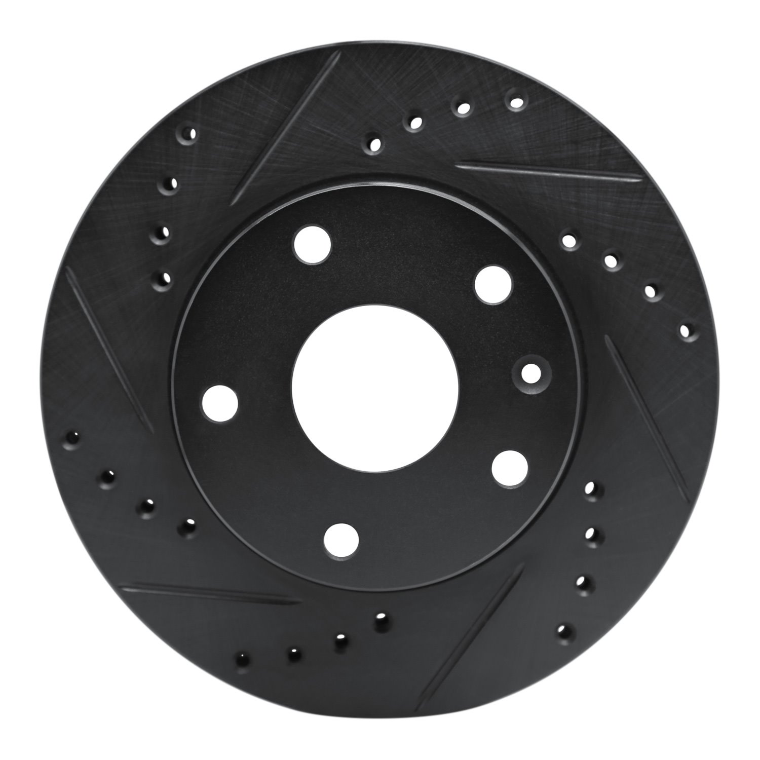 633-18001L Drilled/Slotted Brake Rotor [Black], 1999-2002 GM, Position: Front Left