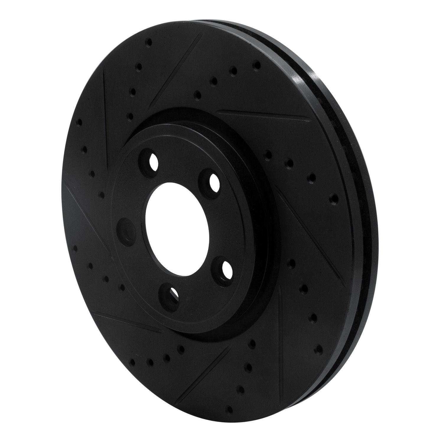 Drilled/Slotted Brake Rotor [Black], 2006-2008 Jaguar