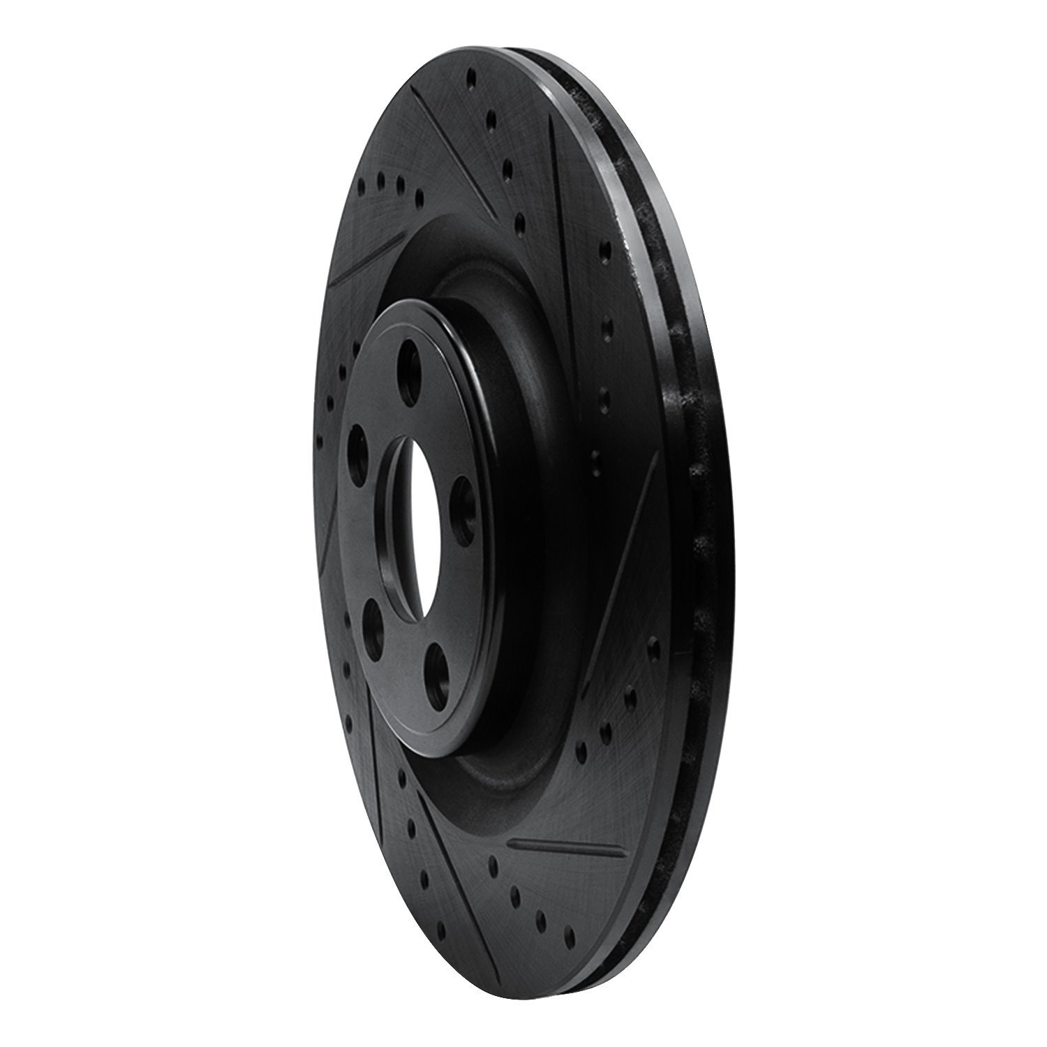 633-20028R Drilled/Slotted Brake Rotor [Black], 2014-2021 Jaguar, Position: Rear Right