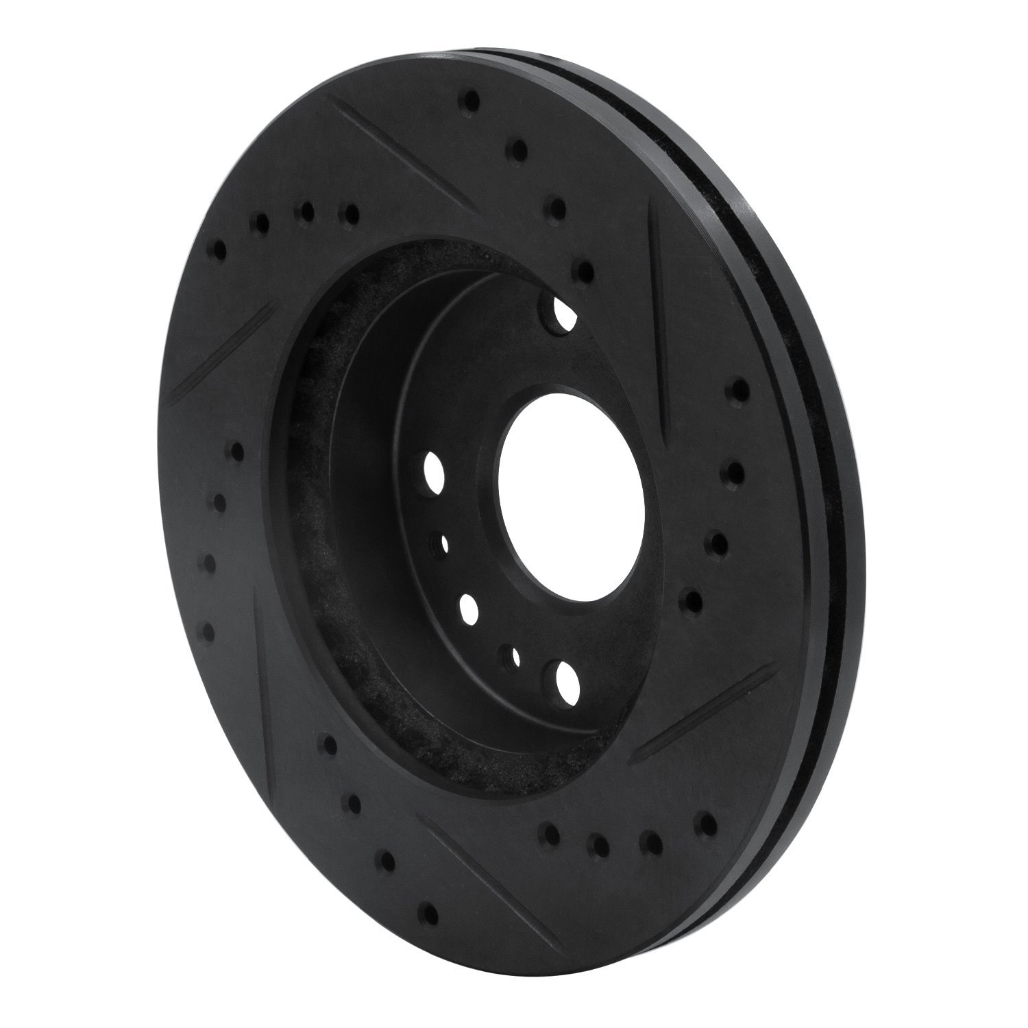 633-21000L Drilled/Slotted Brake Rotor [Black], 1994-2002 Multiple Makes/Models, Position: Front Left