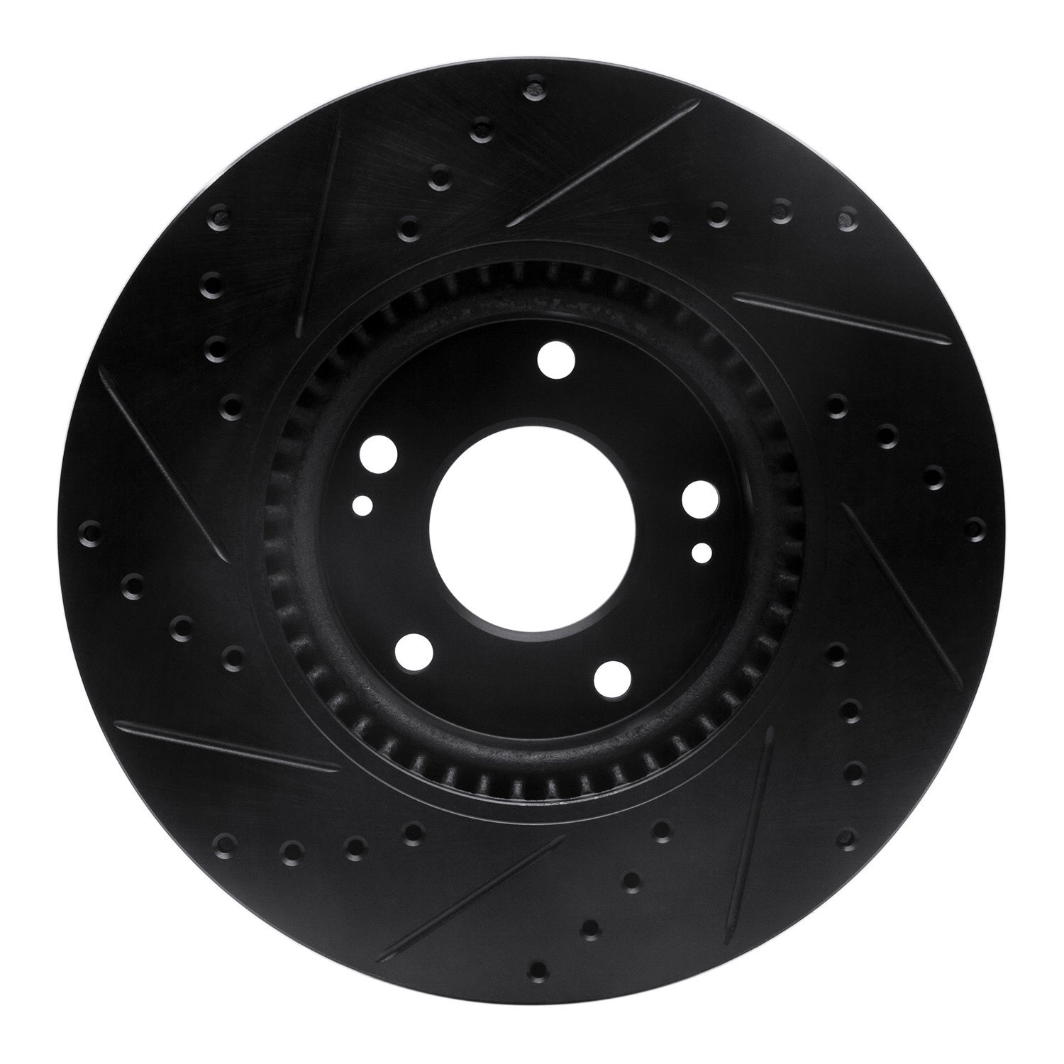 633-21016R Drilled/Slotted Brake Rotor [Black], 2015-2019 Kia/Hyundai/Genesis, Position: Front Right
