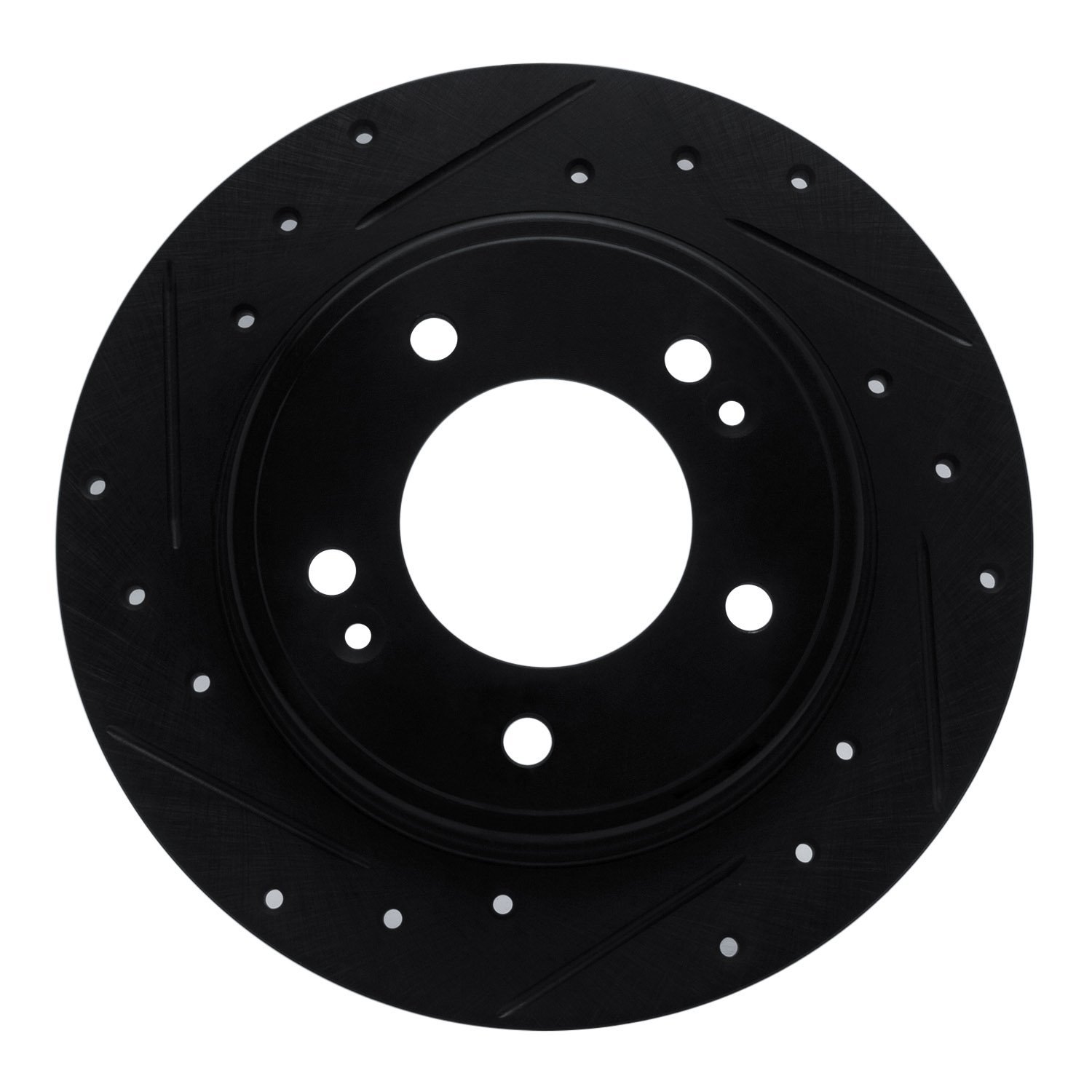 633-21034L Drilled/Slotted Brake Rotor [Black], Fits Select Kia/Hyundai/Genesis, Position: Rear Left