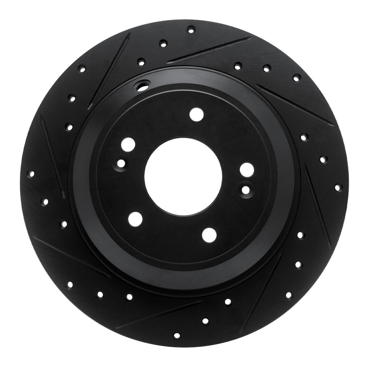 633-21041L Drilled/Slotted Brake Rotor [Black], Fits Select Kia/Hyundai/Genesis, Position: Rear Left