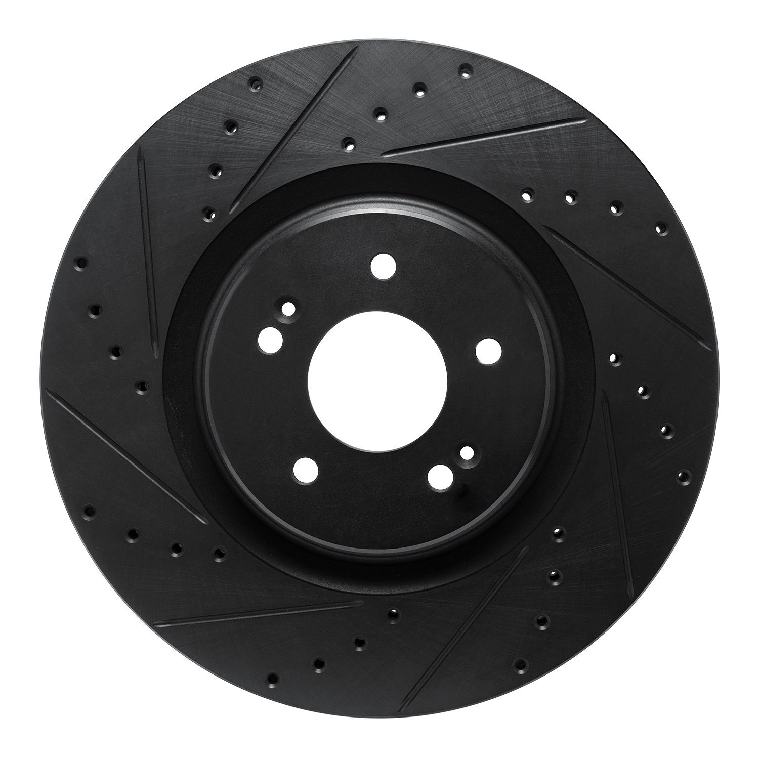 633-21048L Drilled/Slotted Brake Rotor [Black], Fits Select Kia/Hyundai/Genesis, Position: Front Left