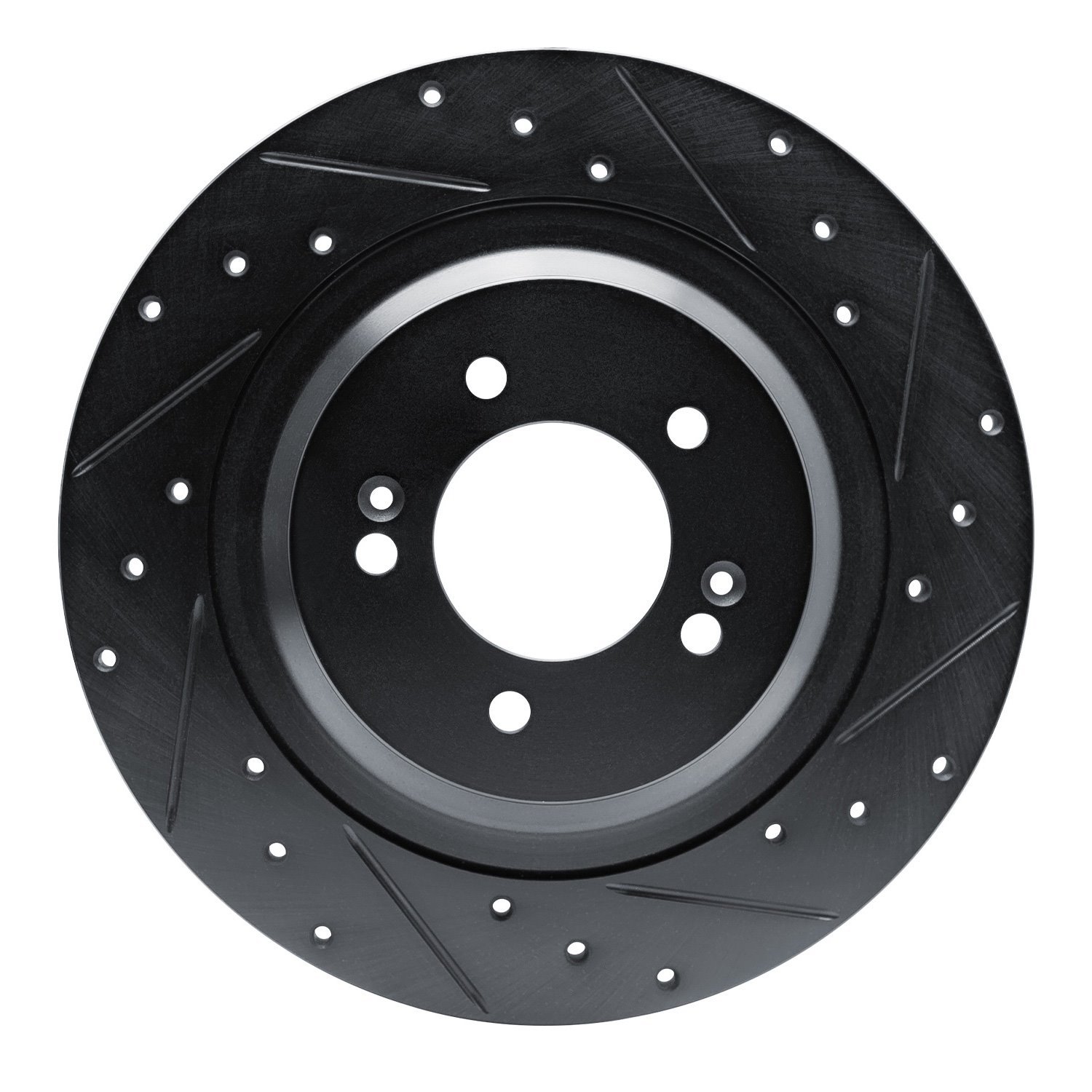 633-21049R Drilled/Slotted Brake Rotor [Black], Fits Select Kia/Hyundai/Genesis, Position: Rear Right