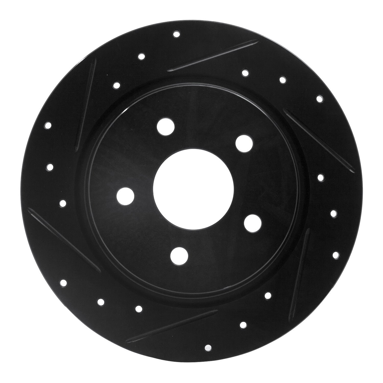 633-21054L Drilled/Slotted Brake Rotor [Black], Fits Select Kia/Hyundai/Genesis, Position: Rear Left