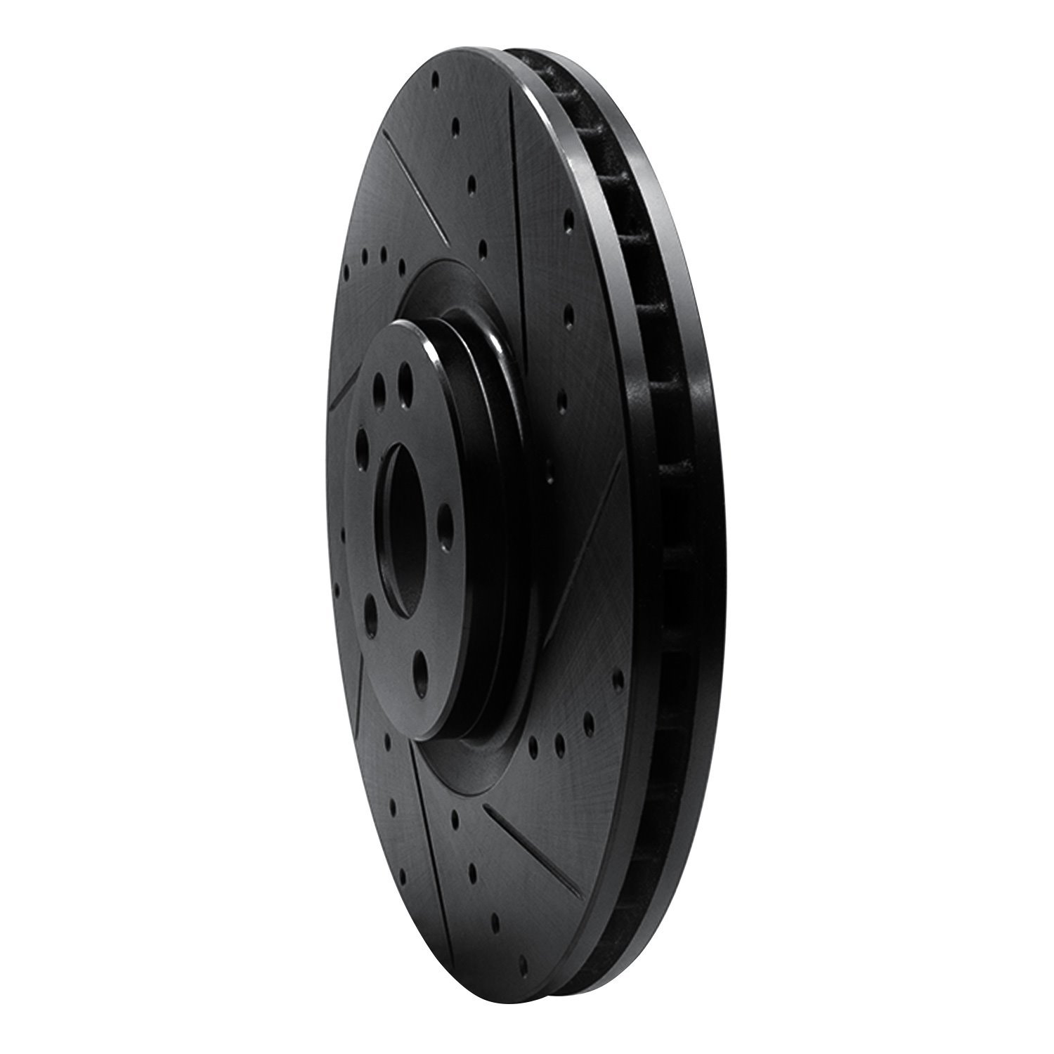 633-27051R Drilled/Slotted Brake Rotor [Black], Fits Select Multiple Makes/Models, Position: Front Right