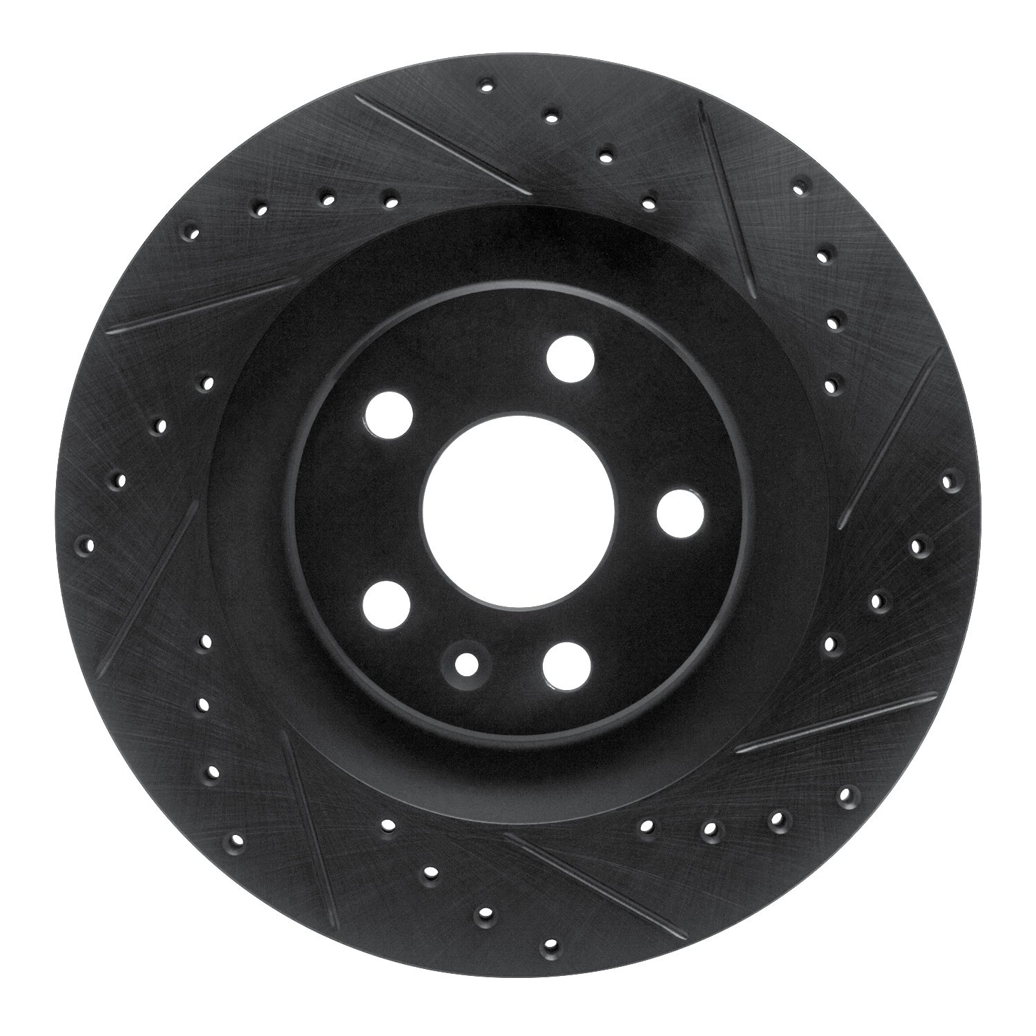 633-27052R Drilled/Slotted Brake Rotor [Black], Fits Select Volvo, Position: Rear Right