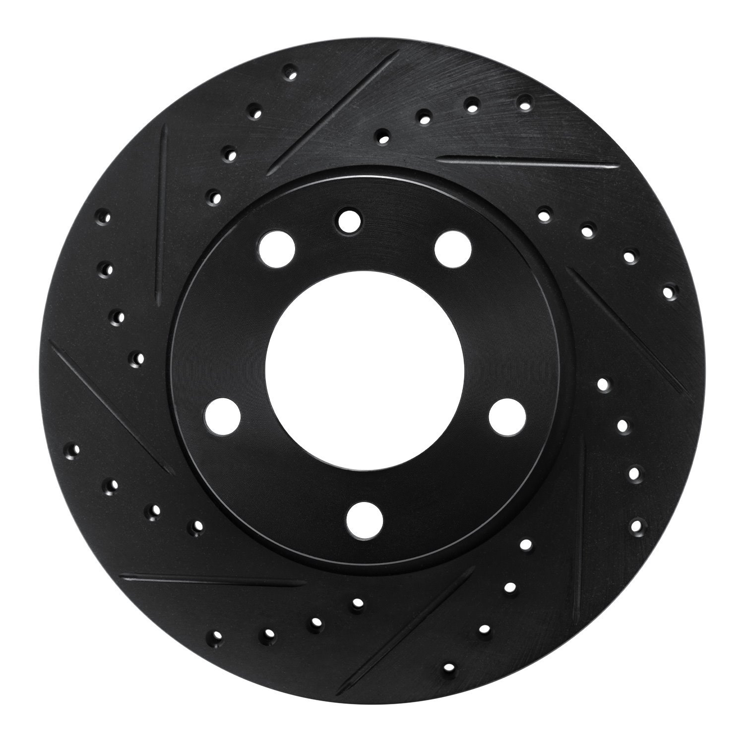 633-31014L Drilled/Slotted Brake Rotor [Black], 1982-1988 BMW, Position: Front Left