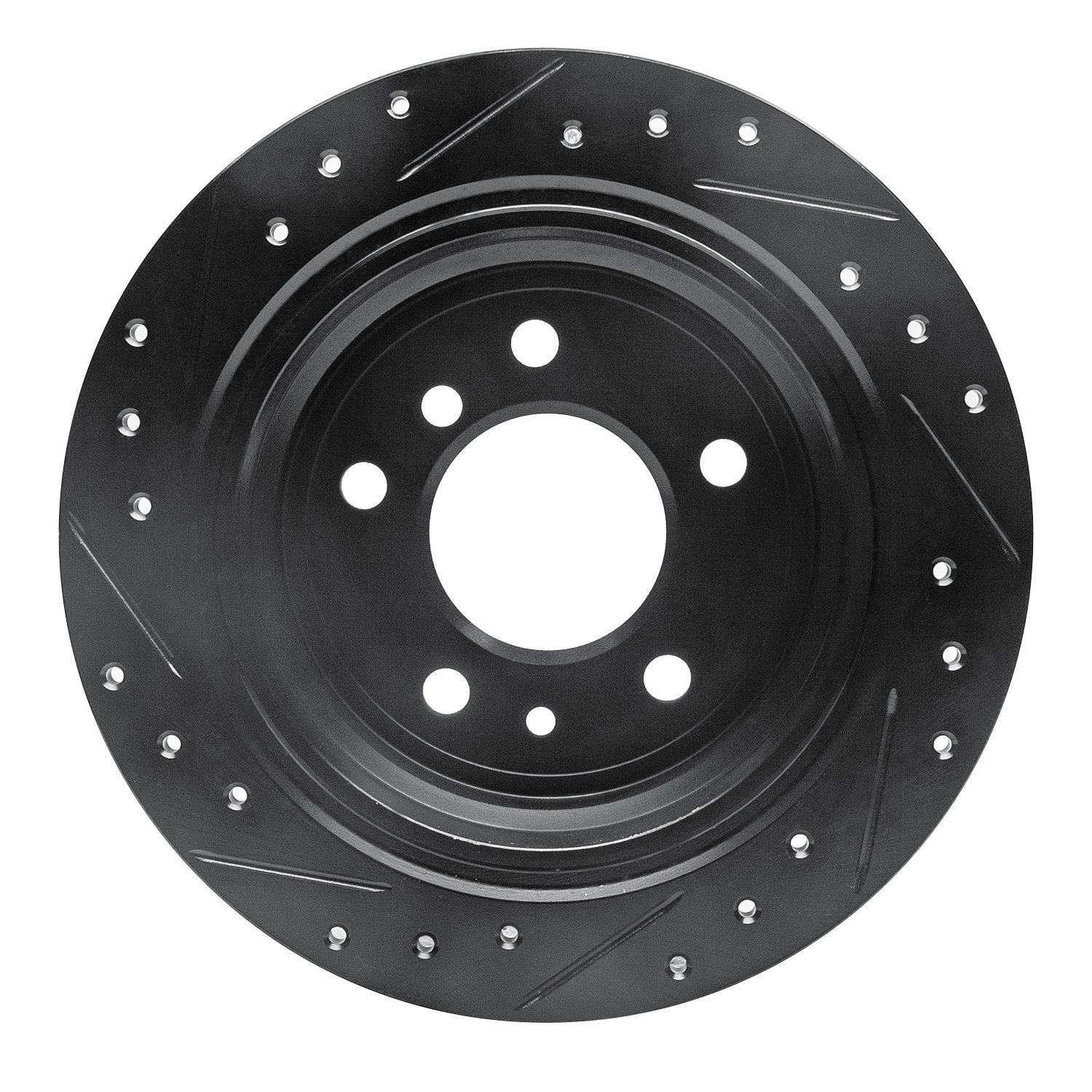 633-31016R Drilled/Slotted Brake Rotor [Black], 1981-1986 BMW, Position: Rear Right