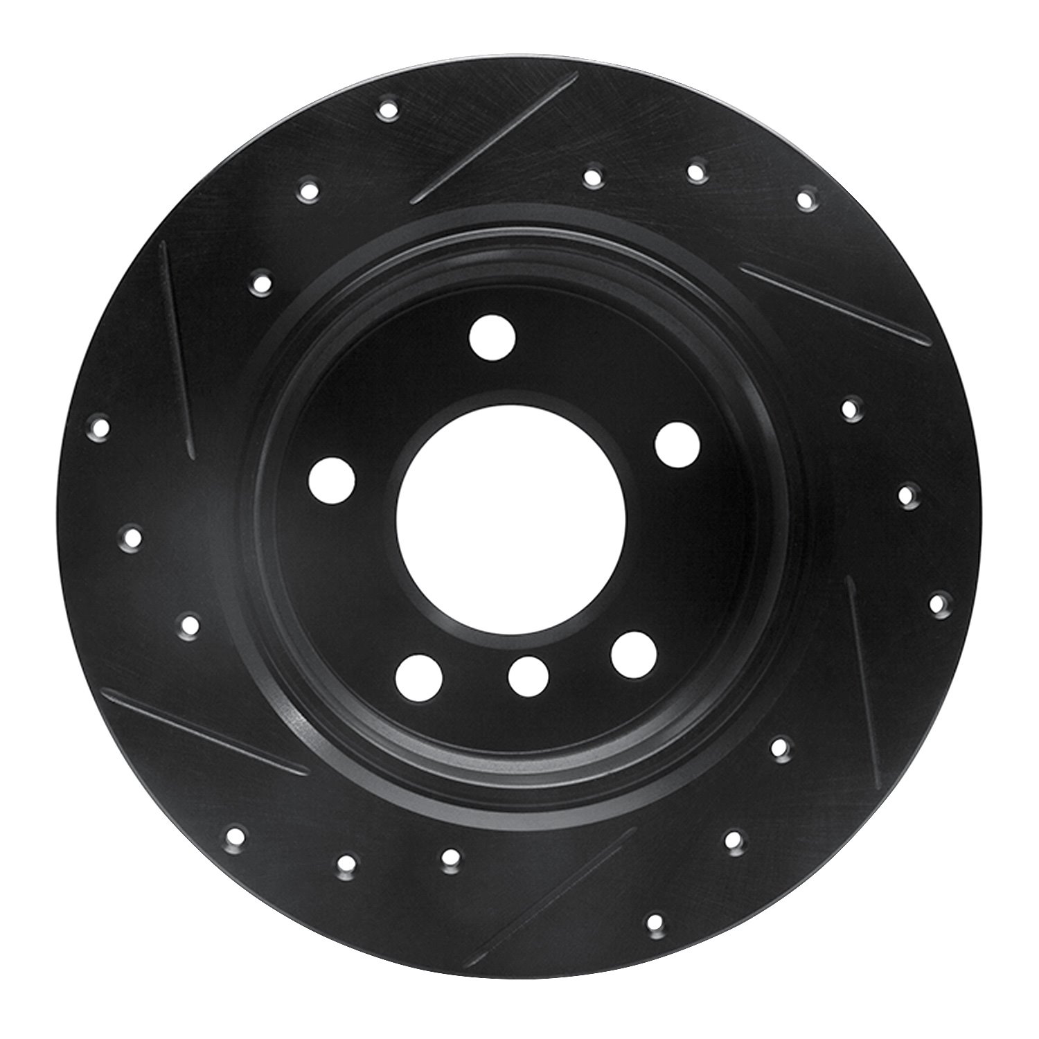 633-31060R Drilled/Slotted Brake Rotor [Black], 2003-2006 BMW, Position: Rear Right
