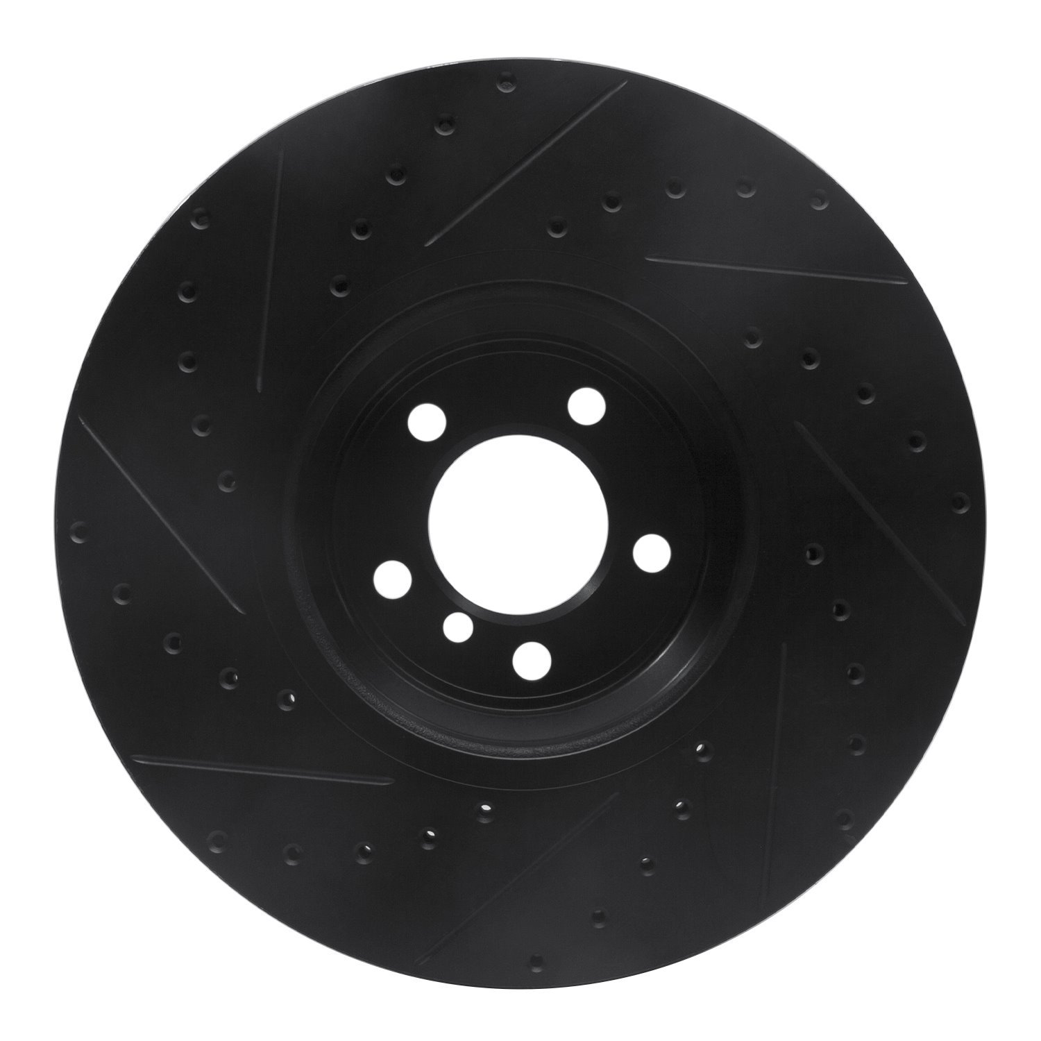 633-31083R Drilled/Slotted Brake Rotor [Black], 2007-2008 BMW, Position: Front Right