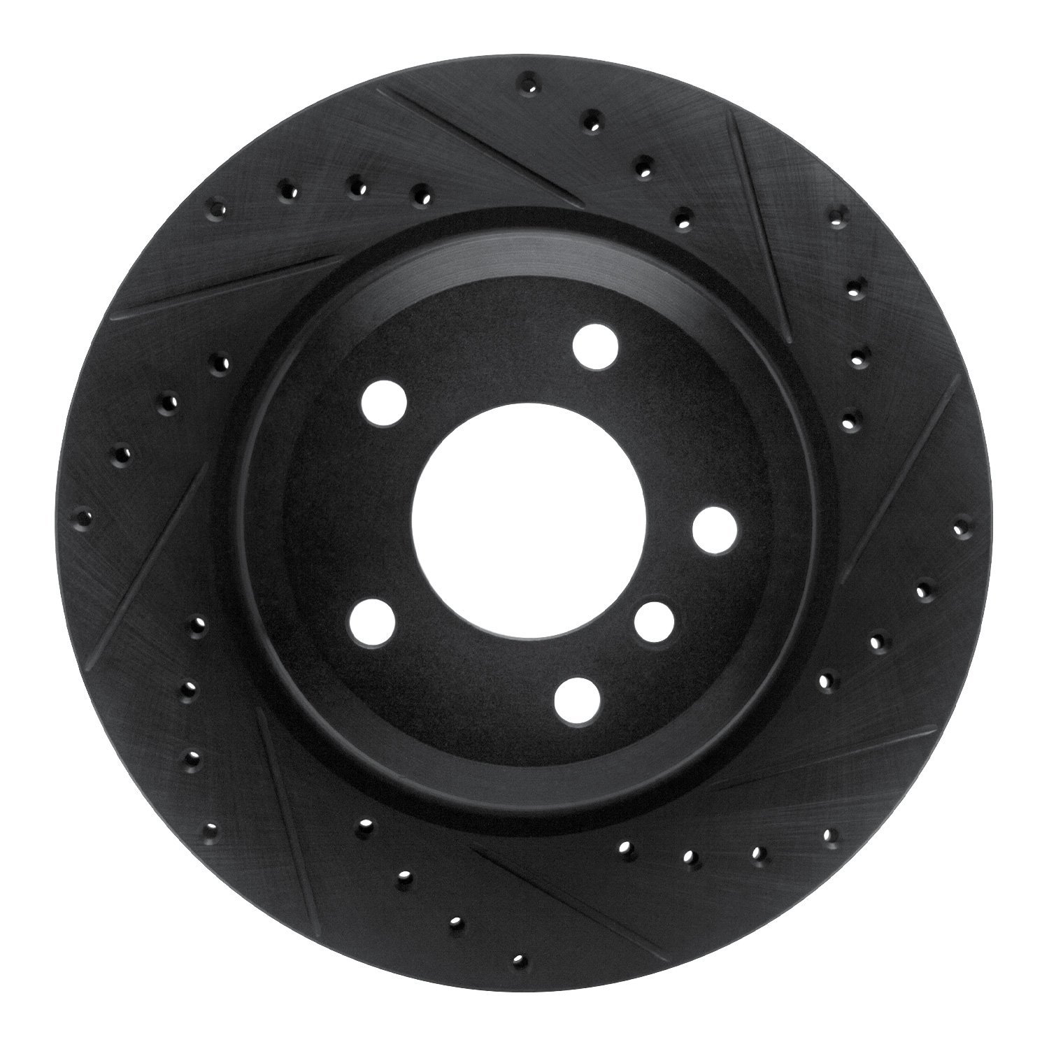 633-31090R Drilled/Slotted Brake Rotor [Black], 2008-2013 BMW, Position: Rear Right