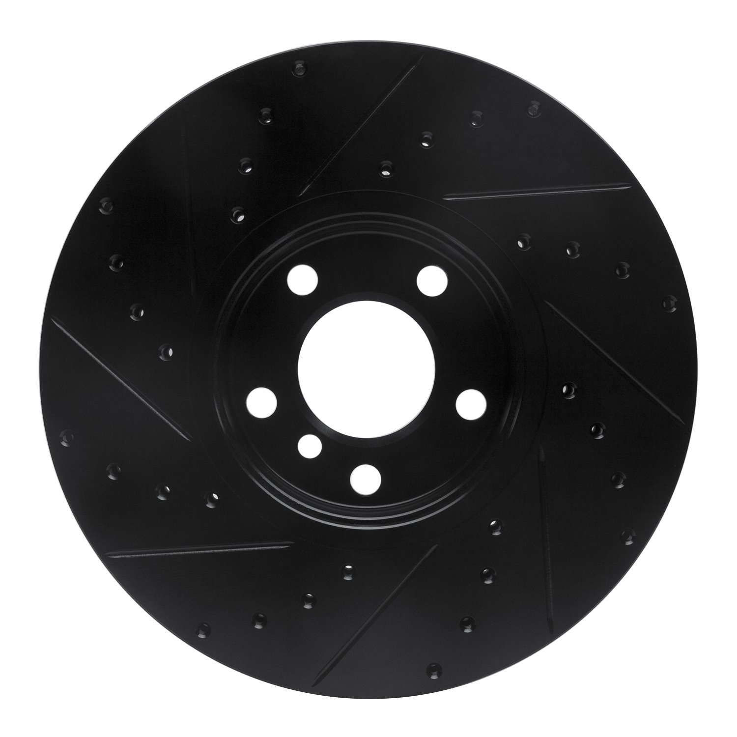 633-31144R Drilled/Slotted Brake Rotor [Black], 2007-2019 BMW, Position: Front Right