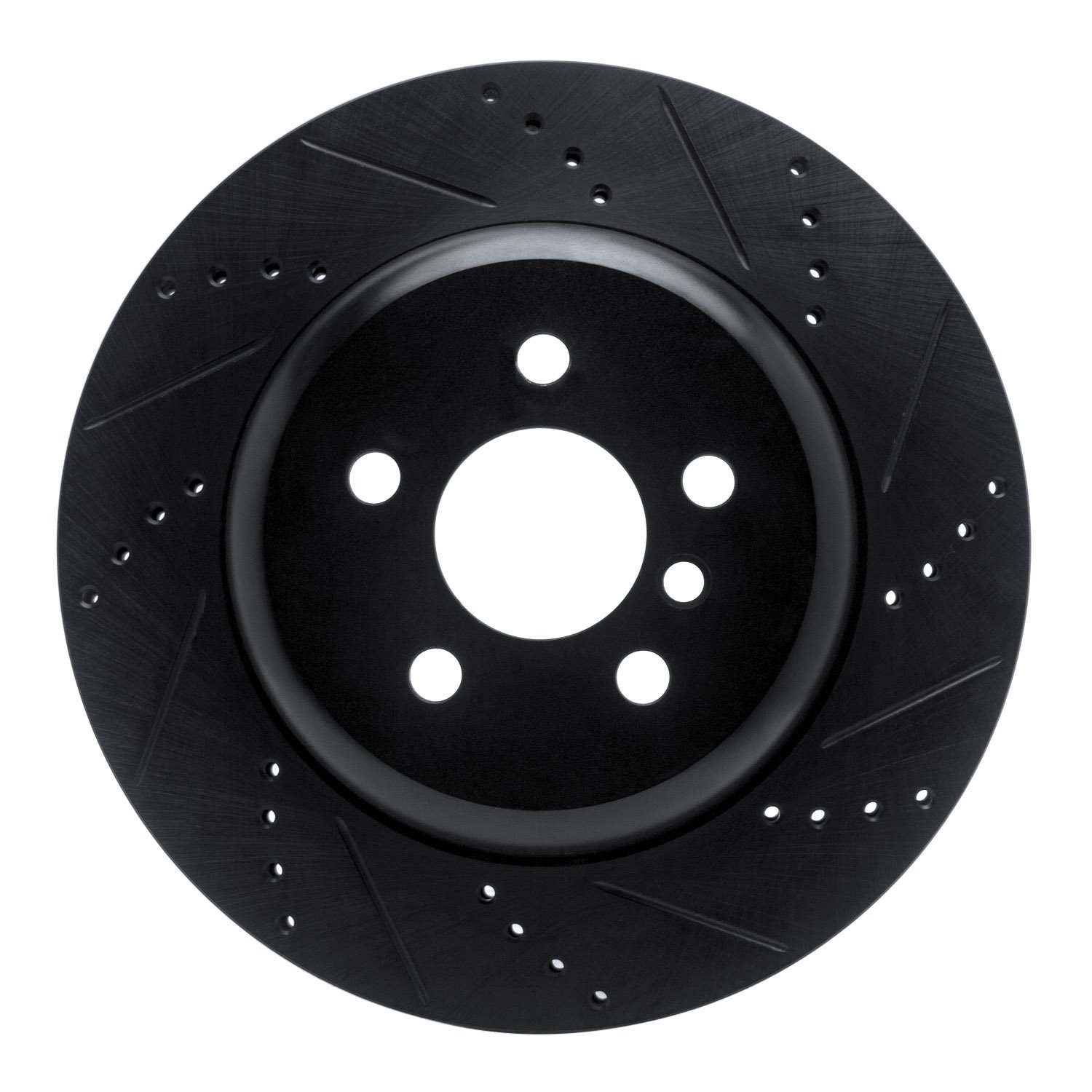 633-31170D Drilled/Slotted Brake Rotor [Black], Fits Select Multiple Makes/Models, Position: Rear Left