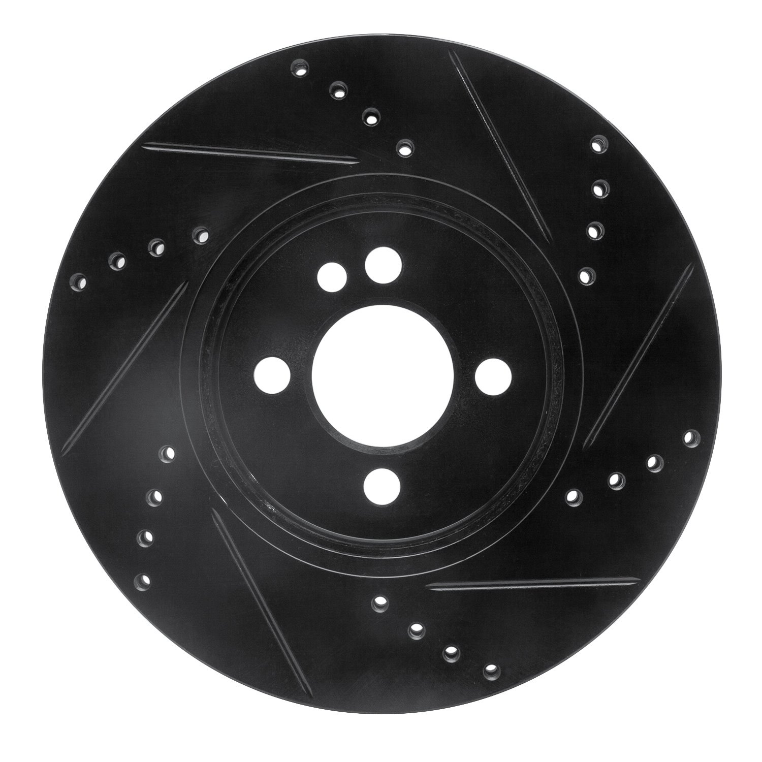 633-32006L Drilled/Slotted Brake Rotor [Black], 2007-2015 Mini, Position: Front Left