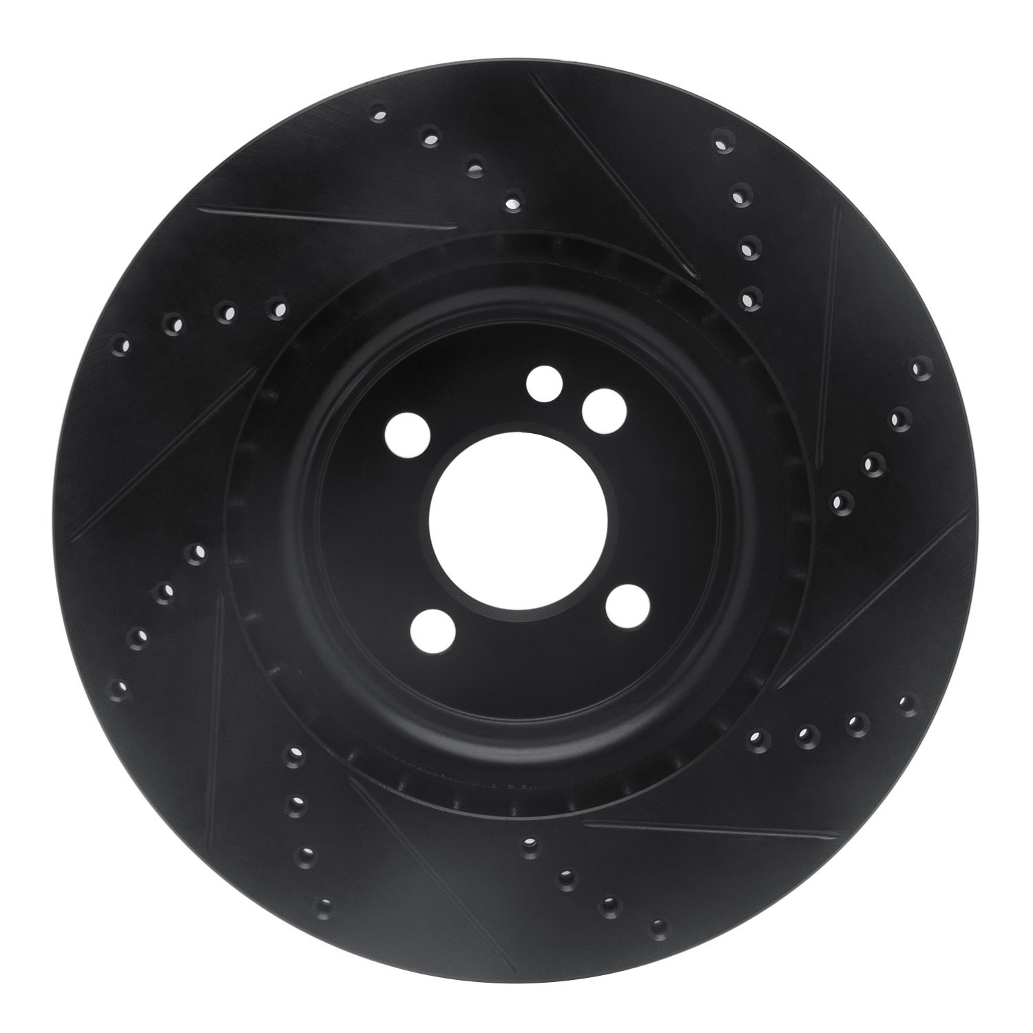 633-32008L Drilled/Slotted Brake Rotor [Black], 2009-2014 Mini, Position: Front Left