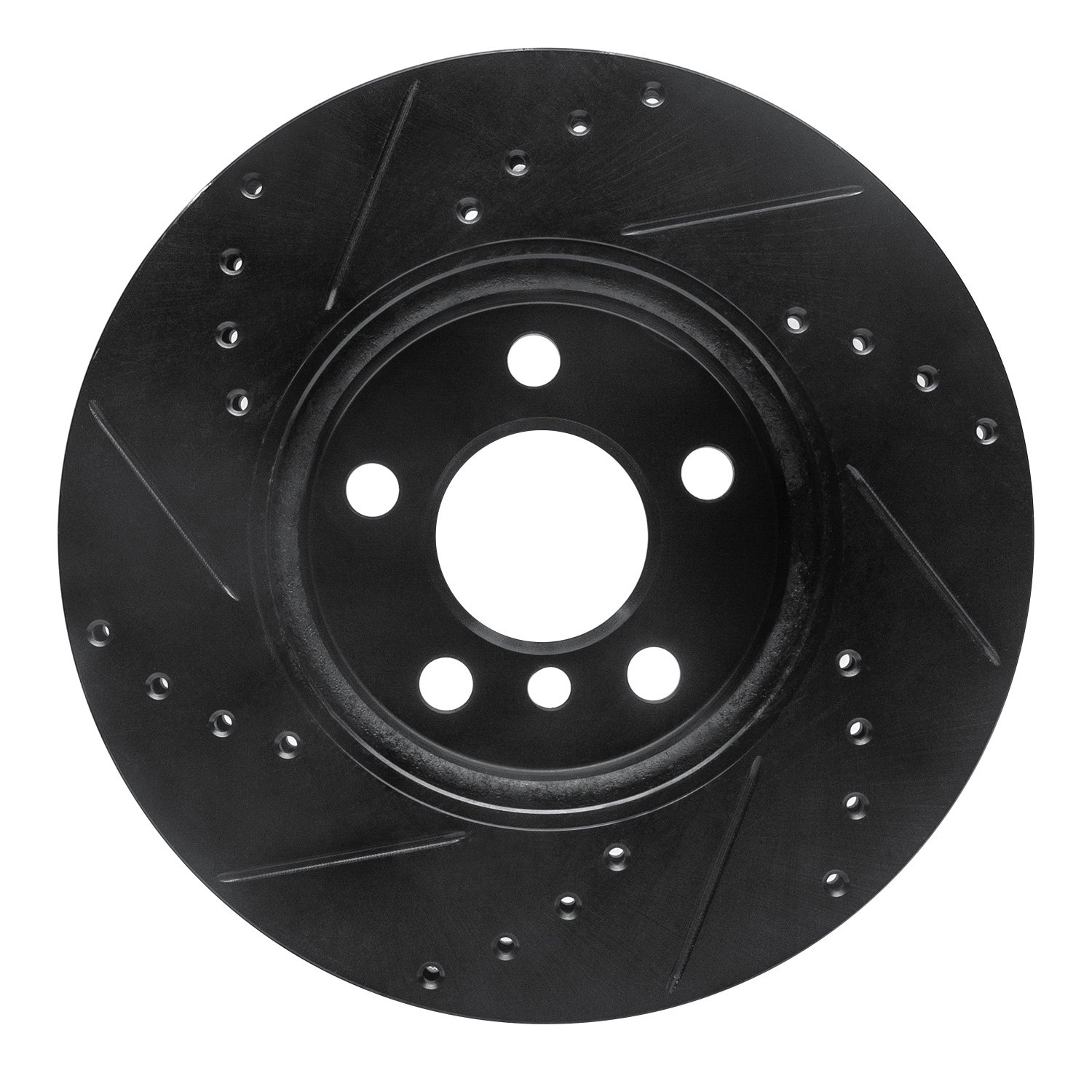 633-32015R Drilled/Slotted Brake Rotor [Black], 2014-2021 Mini, Position: Front Right