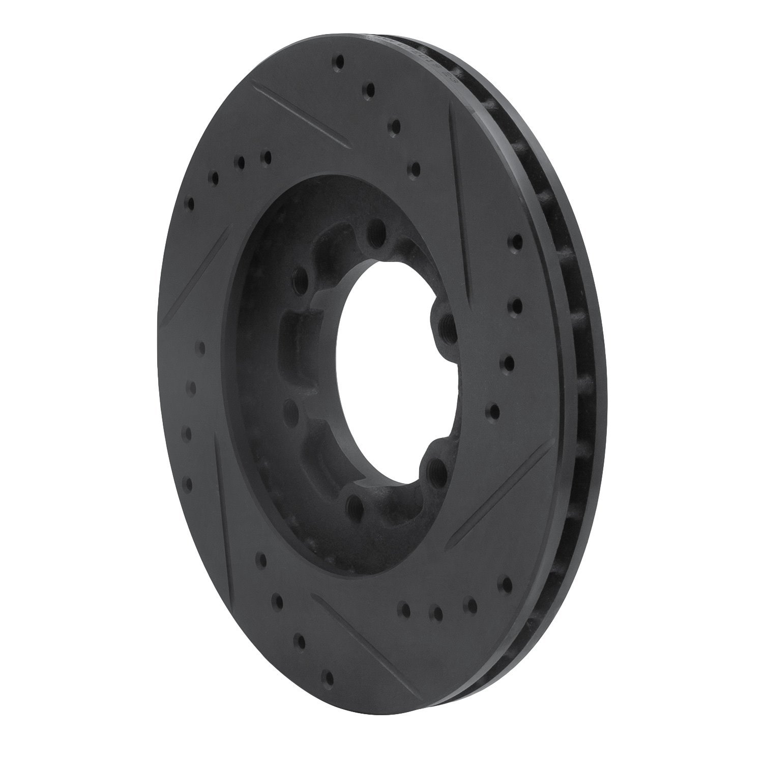 633-37007L Drilled/Slotted Brake Rotor [Black], 1986-2006 Multiple Makes/Models, Position: Front Left