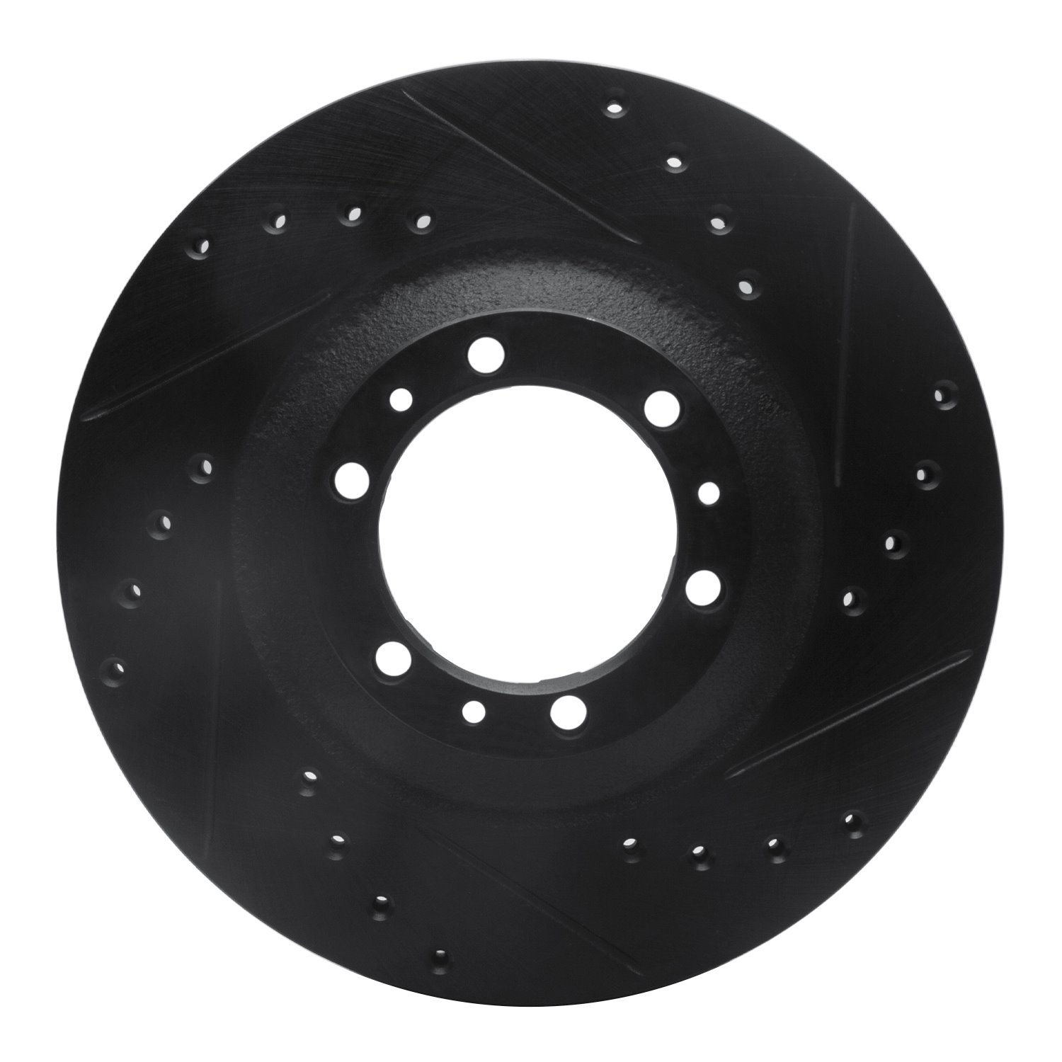 633-37008R Drilled/Slotted Brake Rotor [Black], 1992-2002 Multiple Makes/Models, Position: Front Right