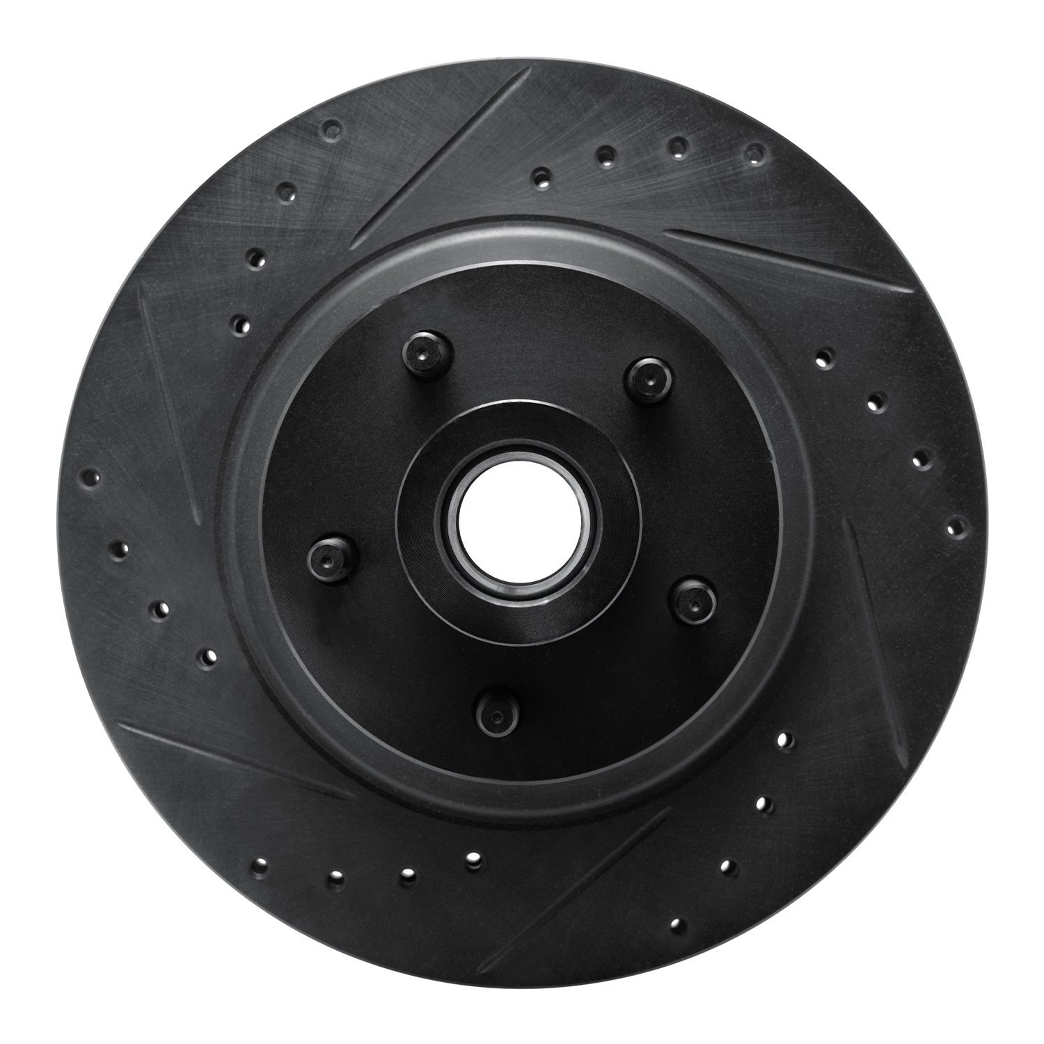 633-39003L Drilled/Slotted Brake Rotor [Black], 1969-1973 Mopar, Position: Front Left