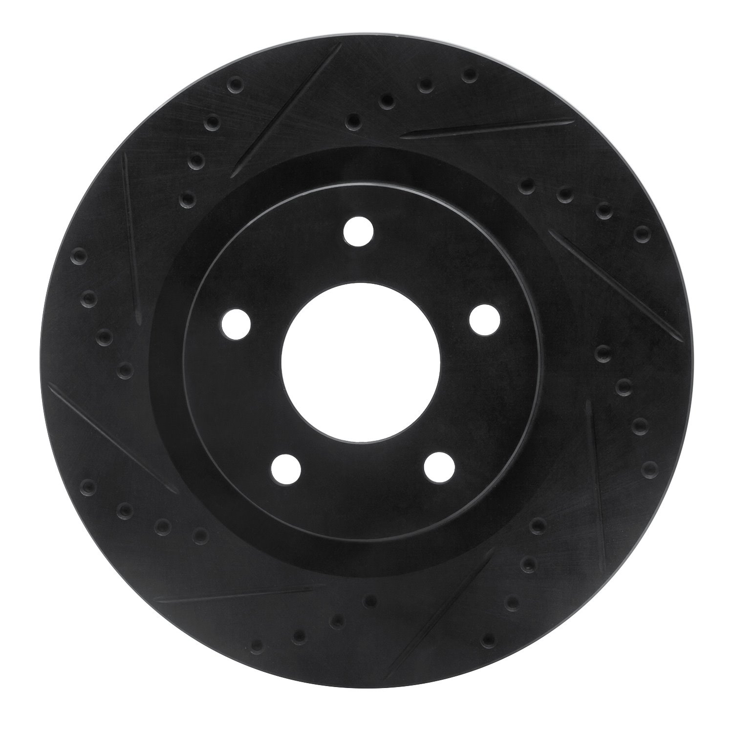 633-39023L Drilled/Slotted Brake Rotor [Black], Fits Select Multiple Makes/Models, Position: Front Left