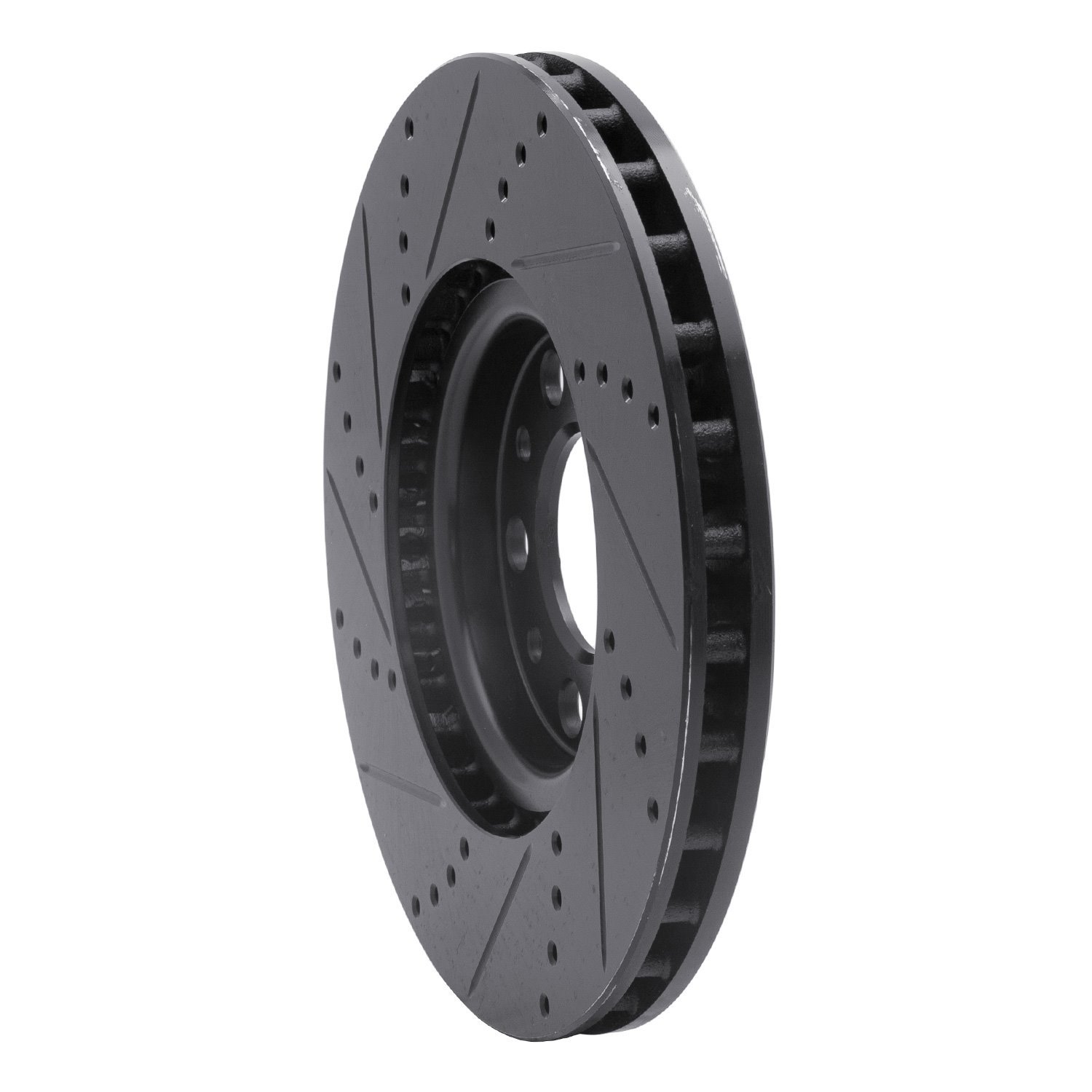 633-39025R Drilled/Slotted Brake Rotor [Black], Fits Select Mopar, Position: Front Right