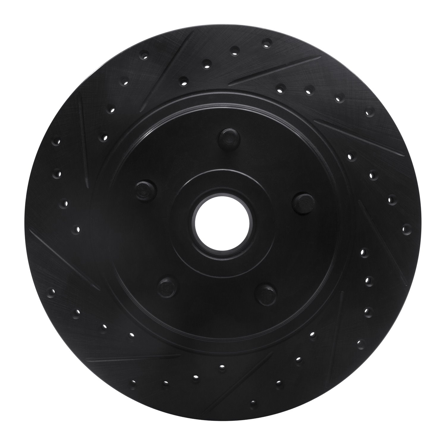 633-40003L Drilled/Slotted Brake Rotor [Black], 1976-1981 Mopar, Position: Front Left