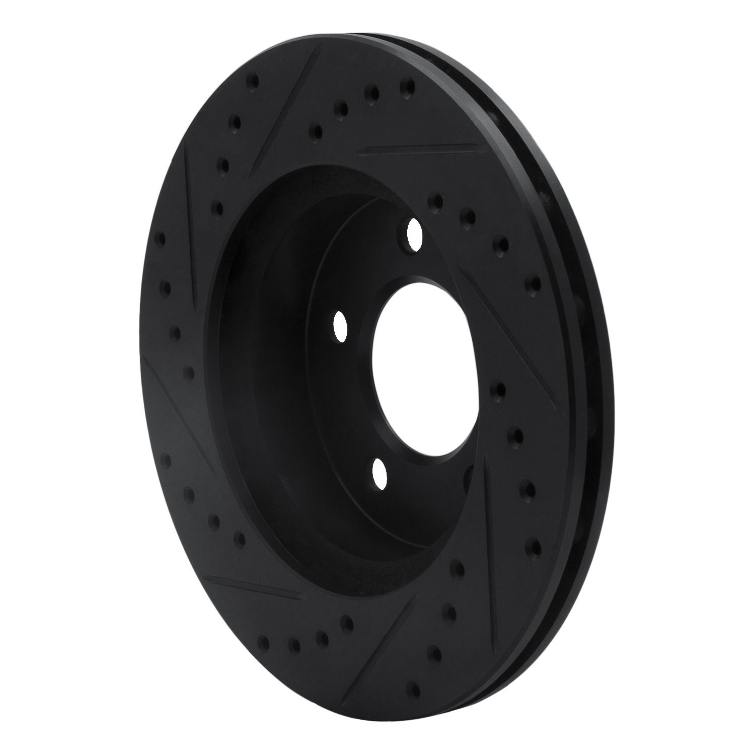 633-40011R Drilled/Slotted Brake Rotor [Black], 1993-1997 Mopar, Position: Front Right