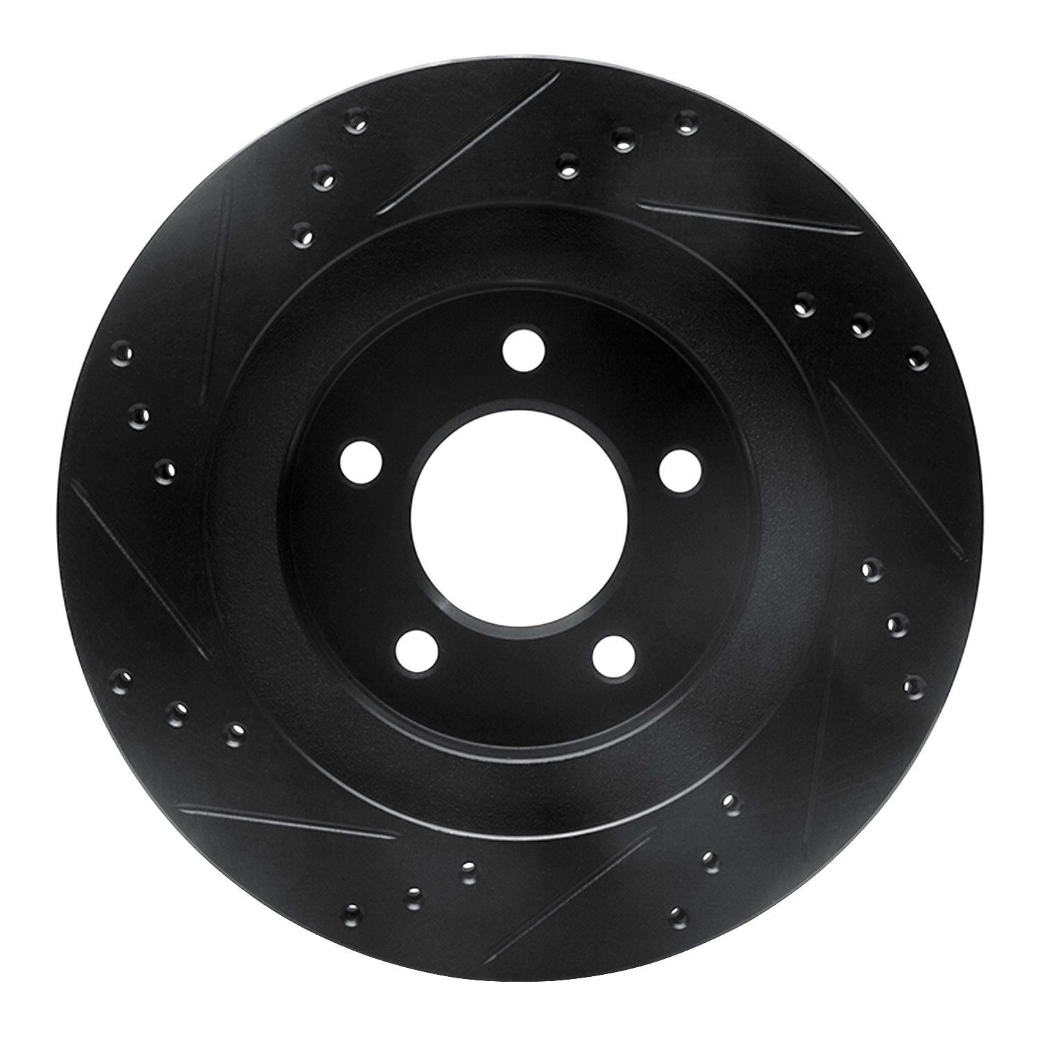 633-40018R Drilled/Slotted Brake Rotor [Black], 1998-2004 Mopar, Position: Front Right