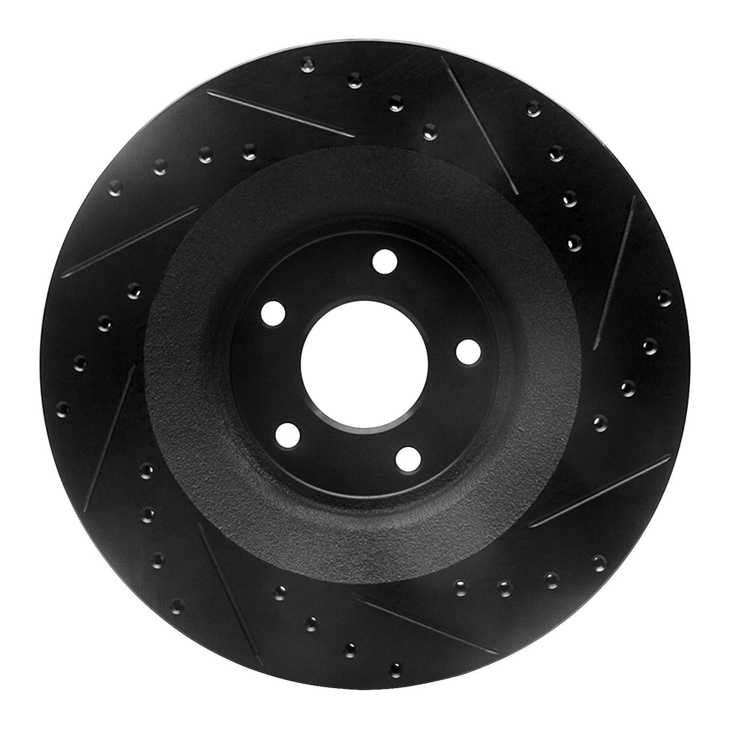 Drilled/Slotted Brake Rotor [Black], 2008-2014 Mopar