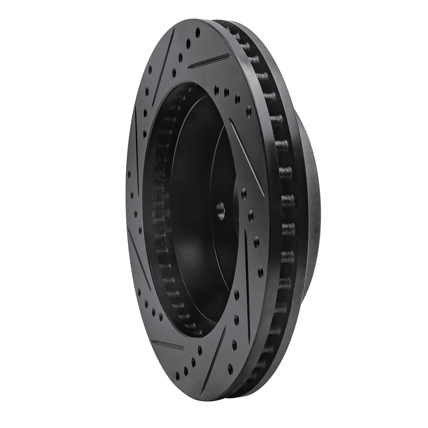 633-40090R Drilled/Slotted Brake Rotor [Black], 2000-2002 Mopar, Position: Front Right