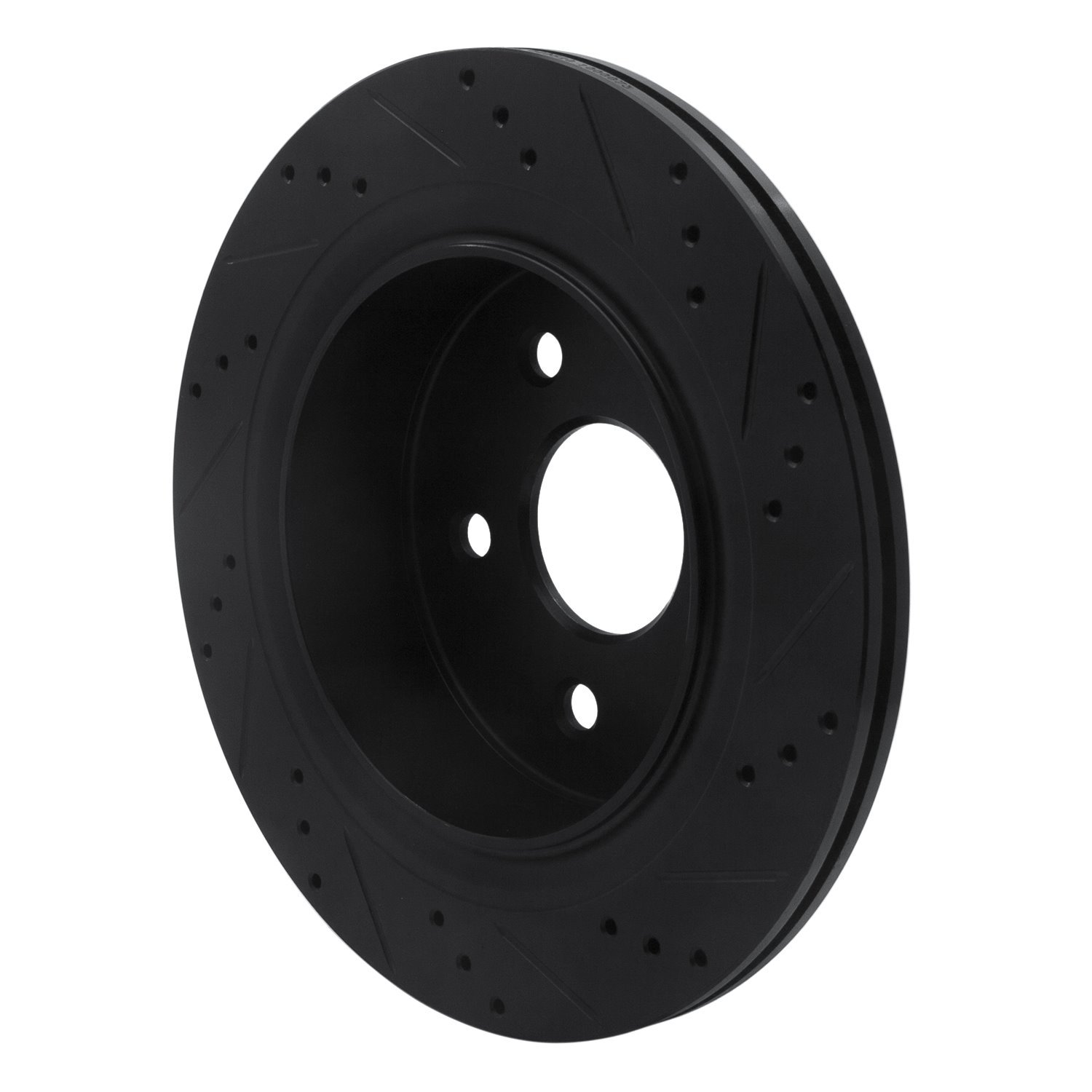 633-40095L Drilled/Slotted Brake Rotor [Black], Fits Select Mopar, Position: Rear Left