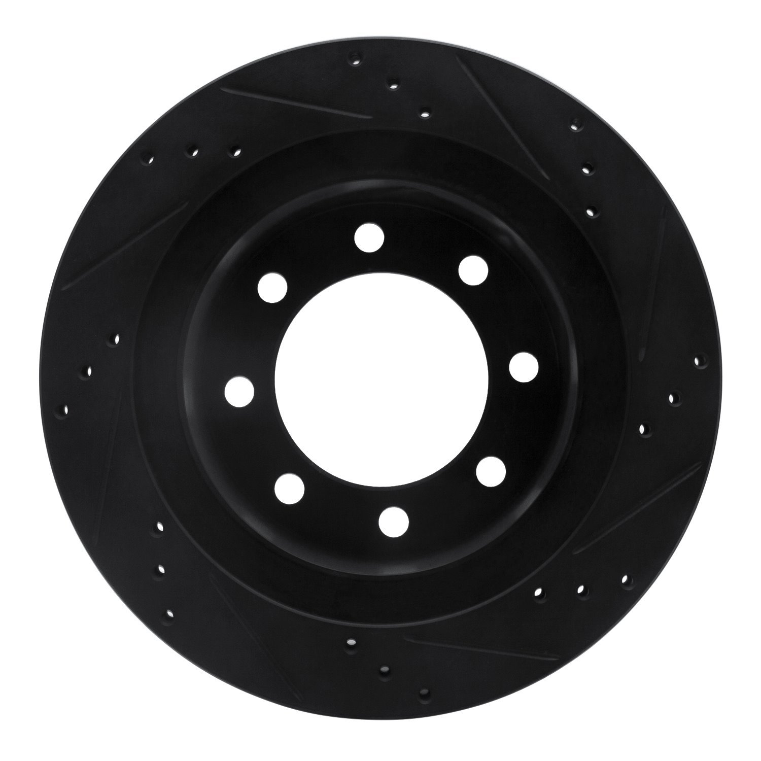 Drilled/Slotted Brake Rotor [Black], 2003-2008 Mopar