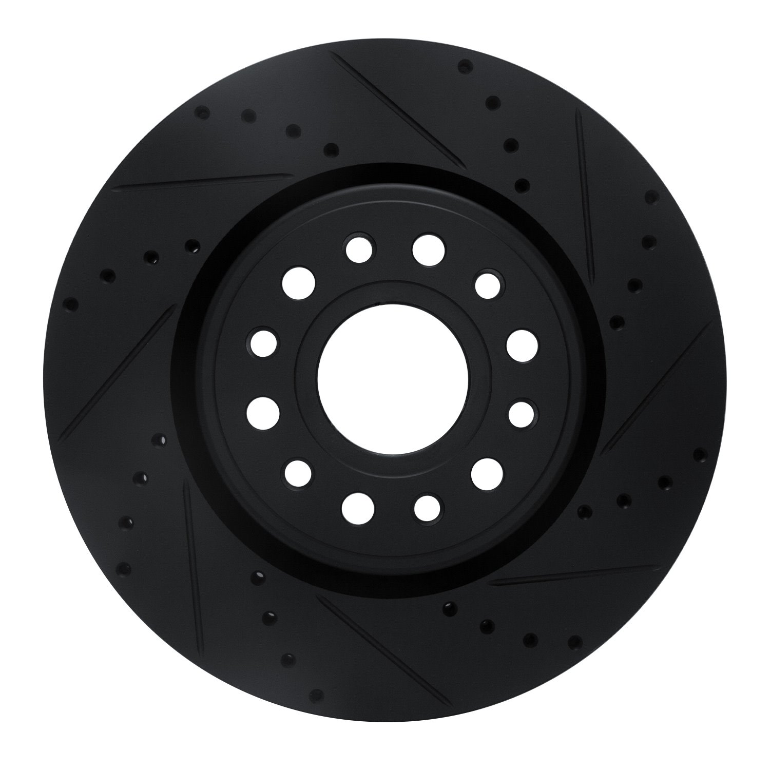 633-40120R Drilled/Slotted Brake Rotor [Black], Fits Select Mopar, Position: Front Right