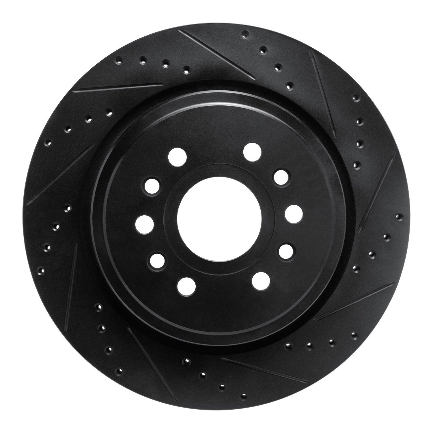 633-40126R Drilled/Slotted Brake Rotor [Black], Fits Select Mopar, Position: Rear Right