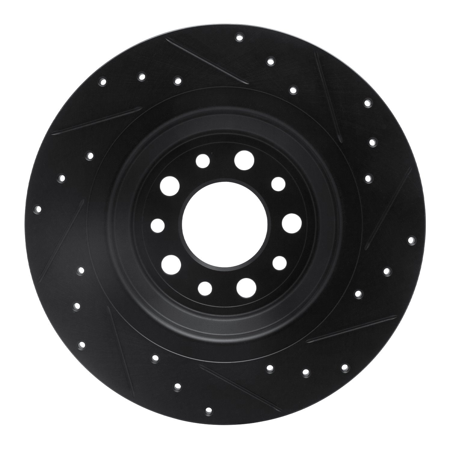 633-42010L Drilled/Slotted Brake Rotor [Black], Fits Select Mopar, Position: Rear Left