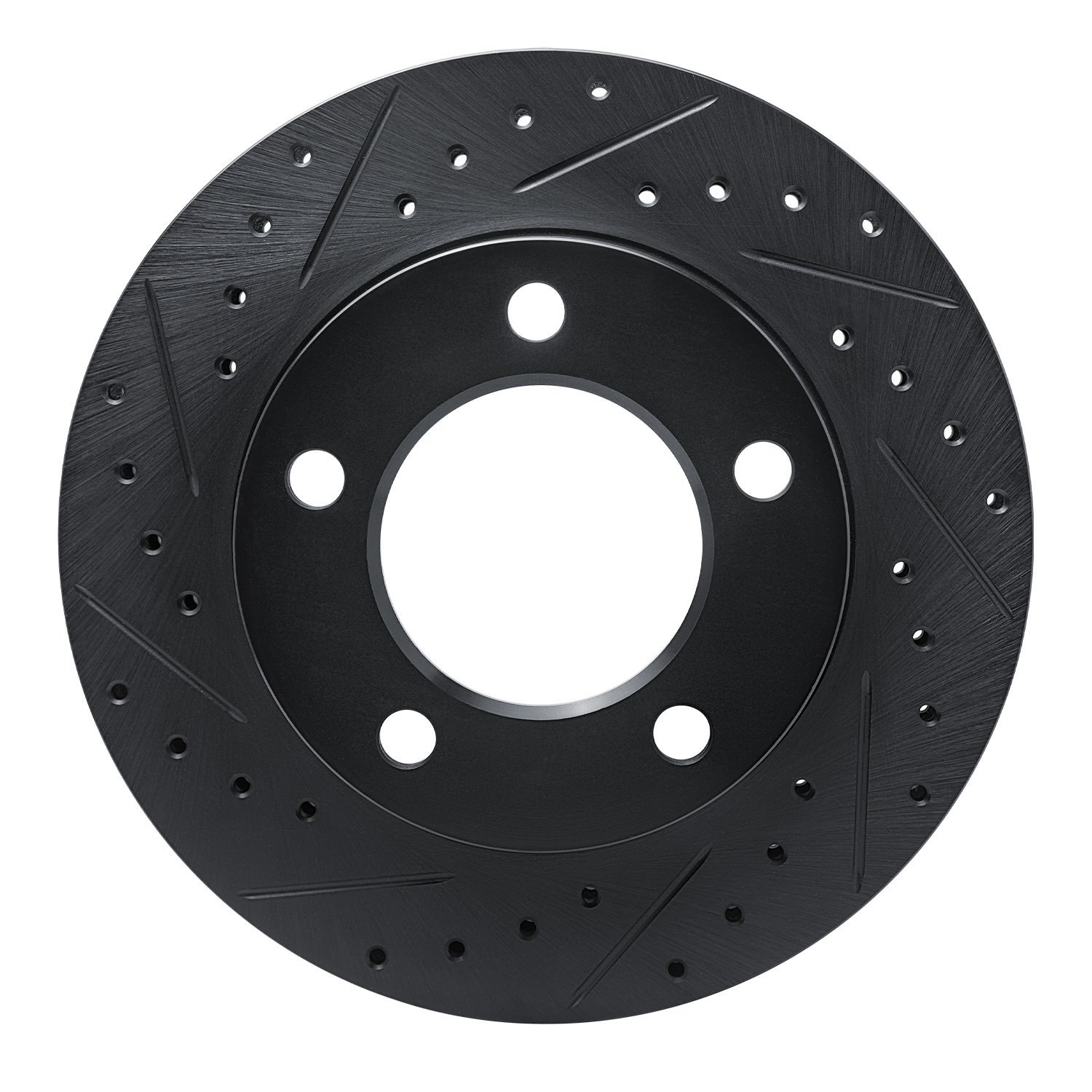 633-42016L Drilled/Slotted Brake Rotor [Black], 1974-1980 Multiple Makes/Models, Position: Front Left