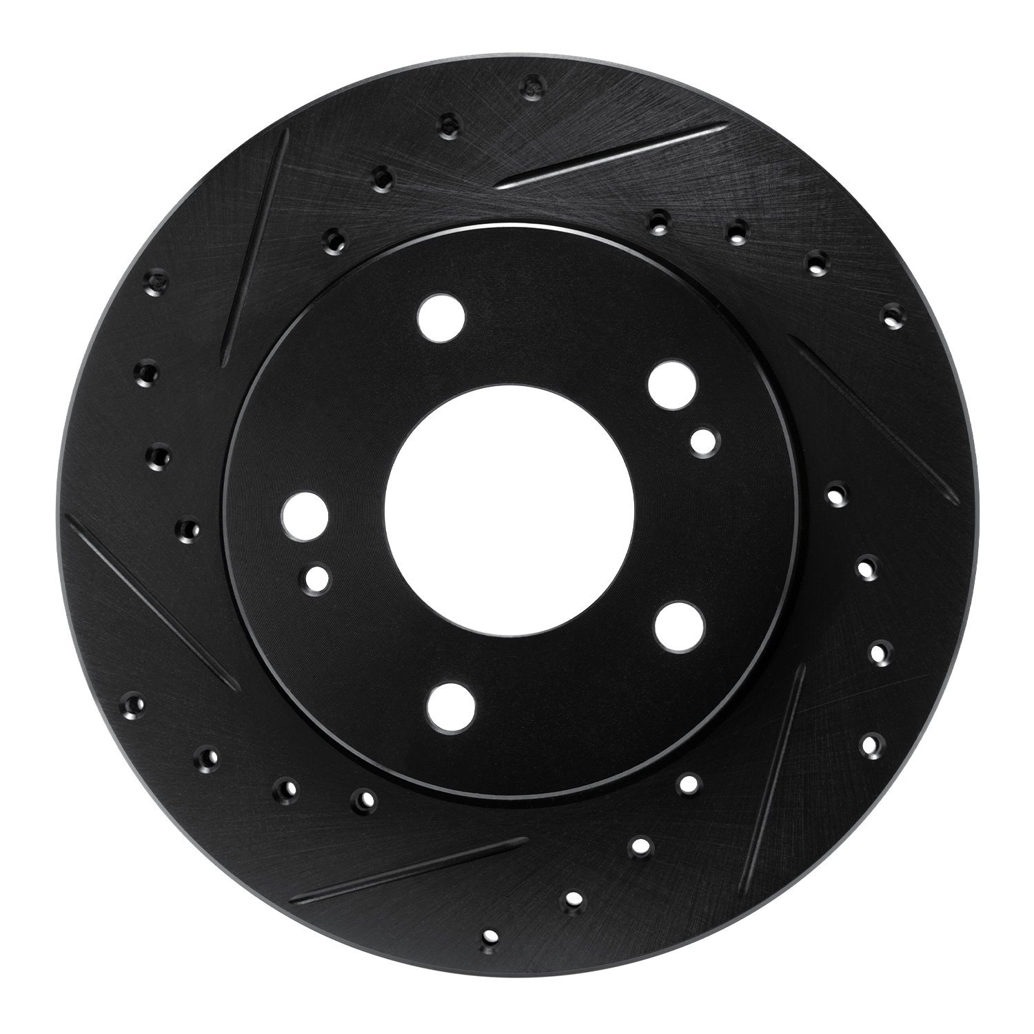 633-43003L Drilled/Slotted Brake Rotor [Black], 1990-1990 Mopar, Position: Front Left