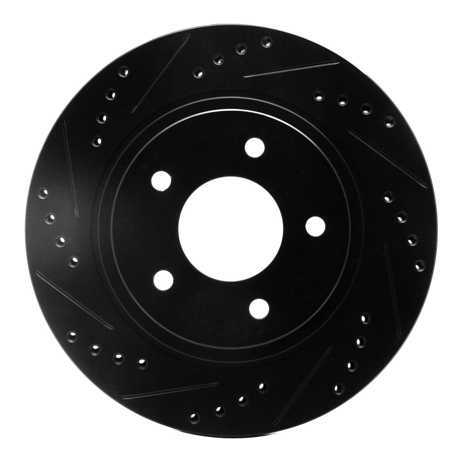 633-45007L Drilled/Slotted Brake Rotor [Black], 1994-2001 GM, Position: Front Left