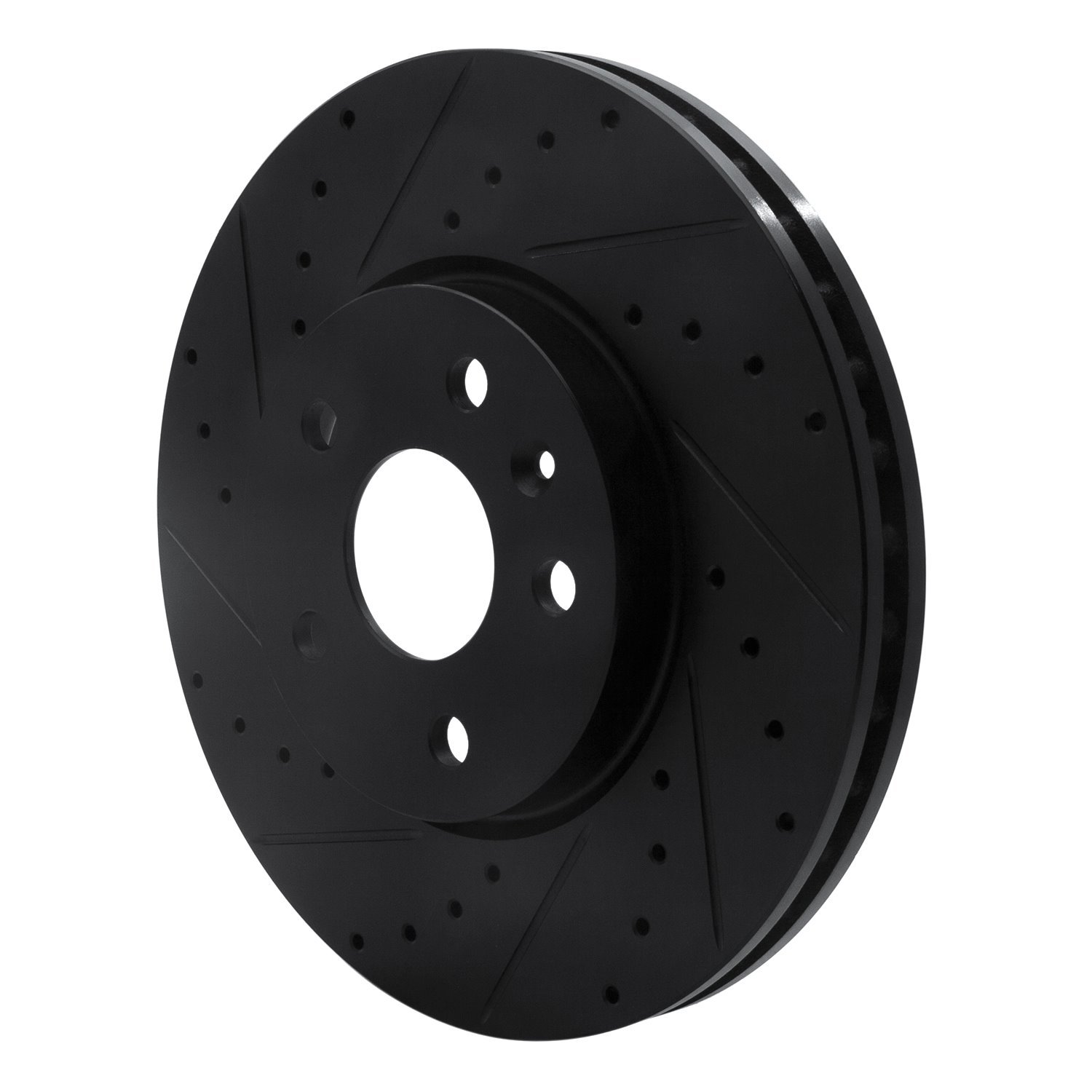 633-45016L Drilled/Slotted Brake Rotor [Black], Fits Select GM, Position: Front Left